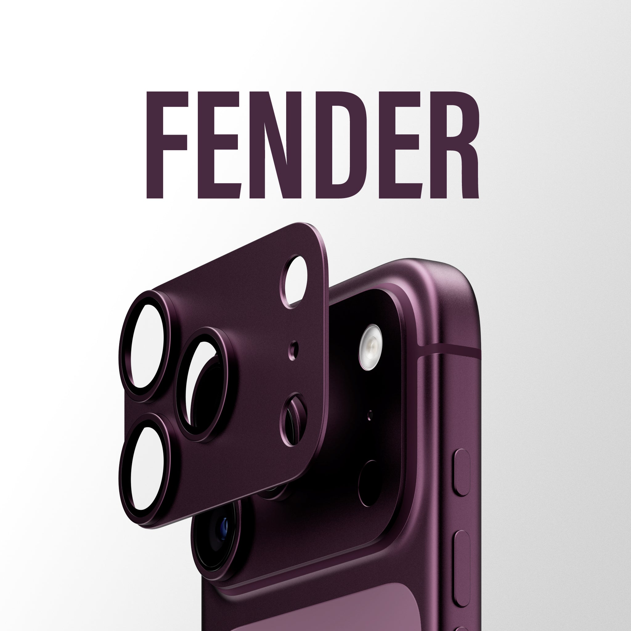 PanzerGlass® Fender Camera Lens Protector Dark Cherry iPhone 18 Pro