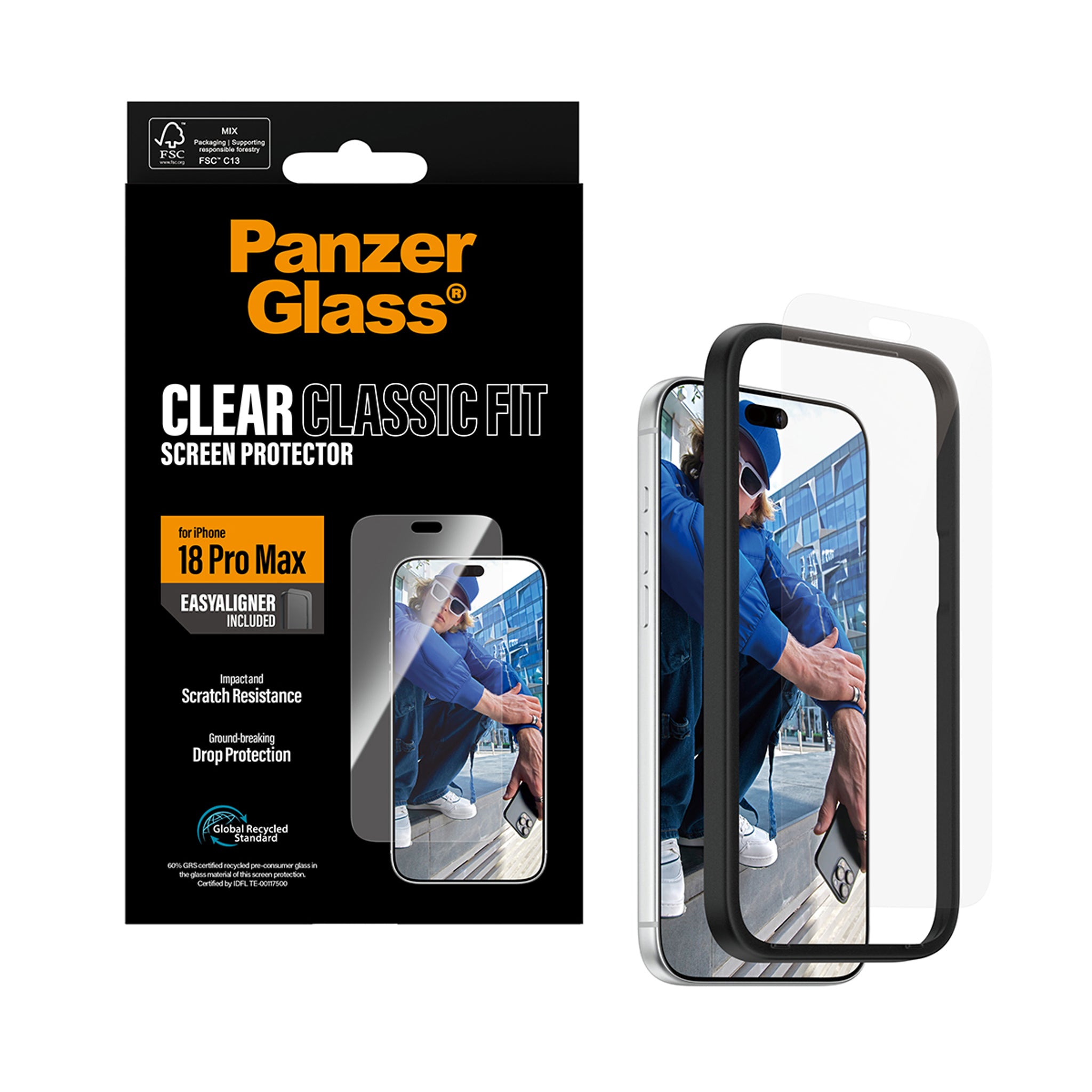 PanzerGlass® Screen Protector iPhone 18 Pro Max | Classic fit w. EasyAligner