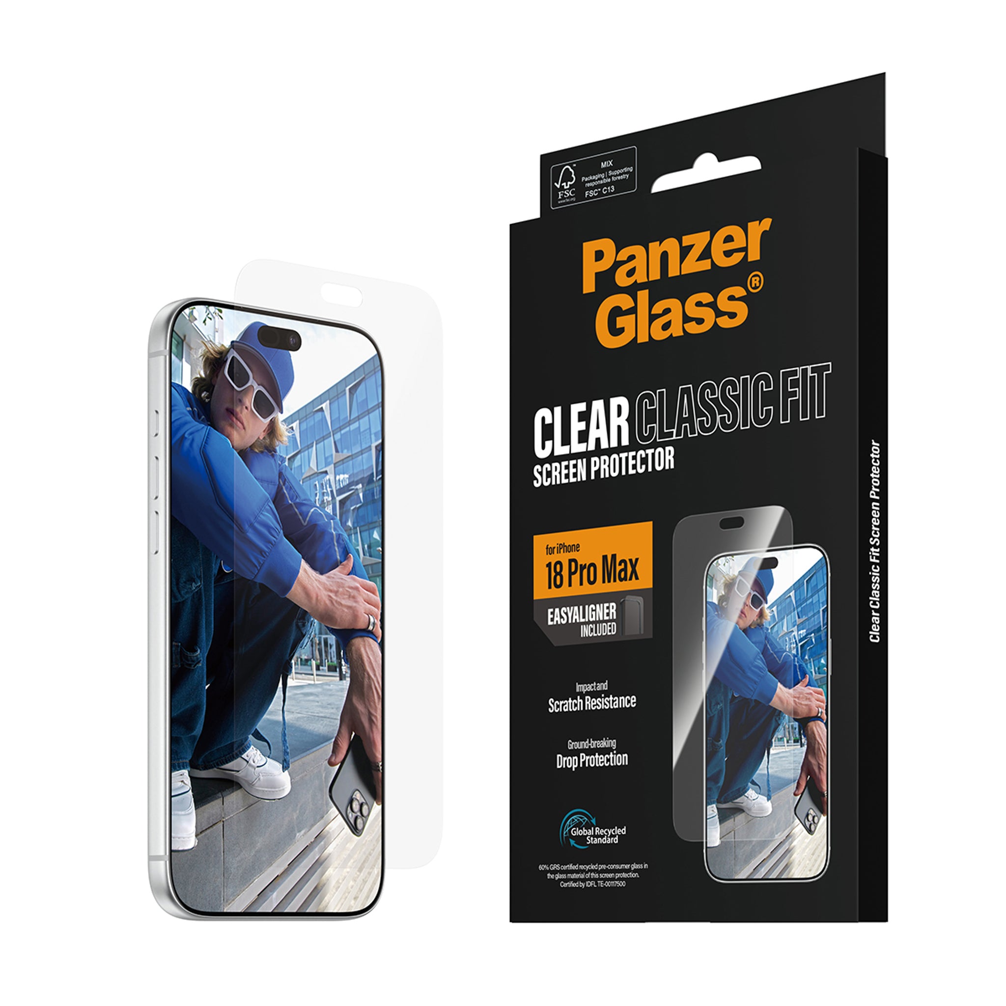 PanzerGlass® Screen Protector iPhone 18 Pro Max | Classic fit w. EasyAligner