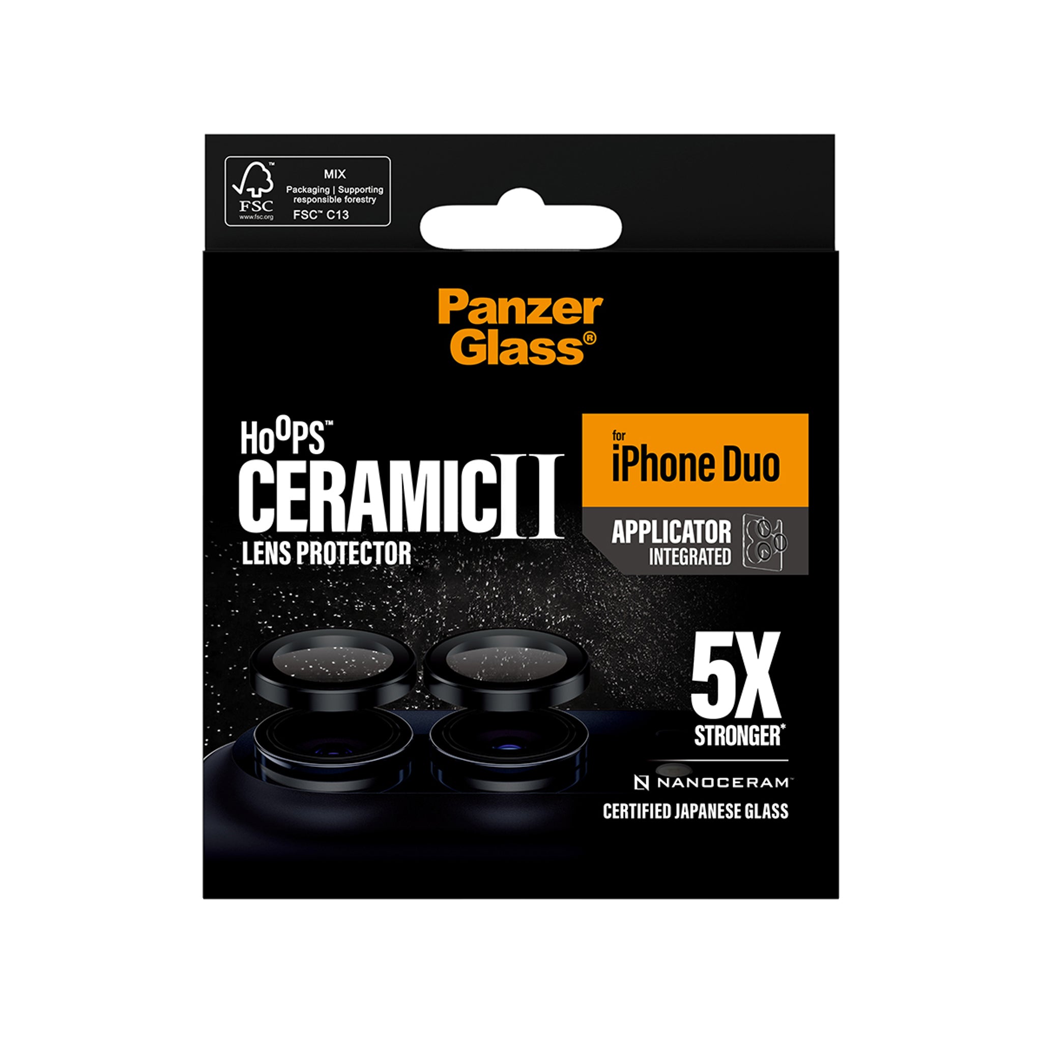 PanzerGlass® Hoops® Ceramic Camera Lens Protector iPhone Duo