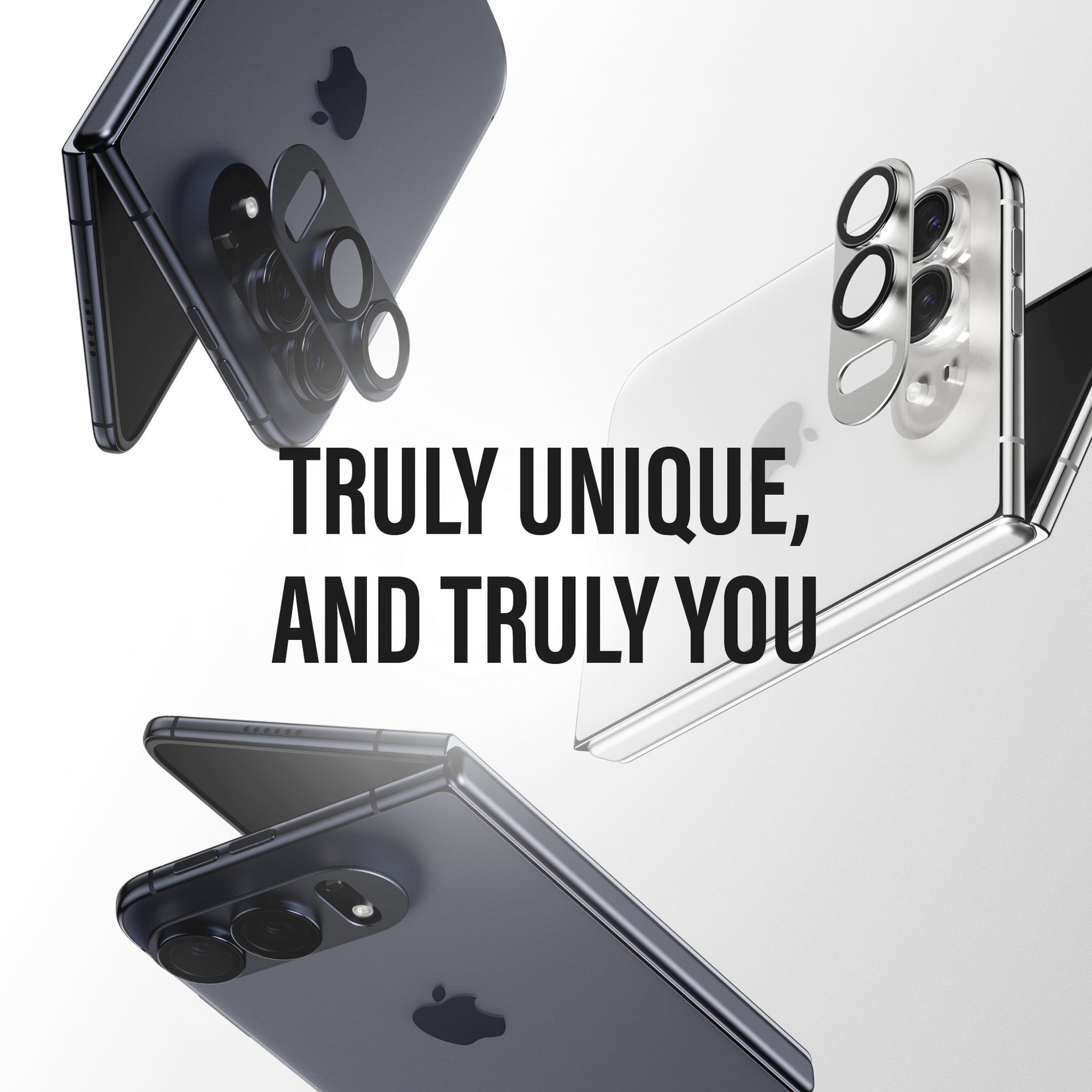 PanzerGlass® Fender Camera Lens Protector Silver iPhone Duo