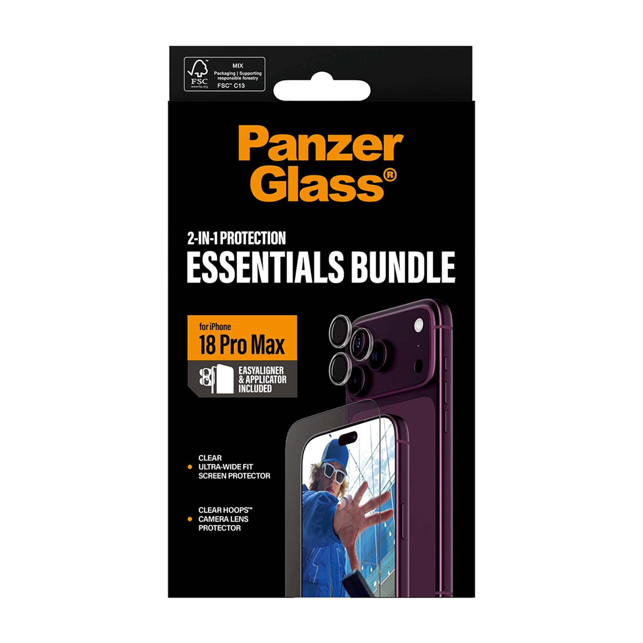 PanzerGlass® 2-in-1 Essentials Bundle iPhone 18 Pro Max