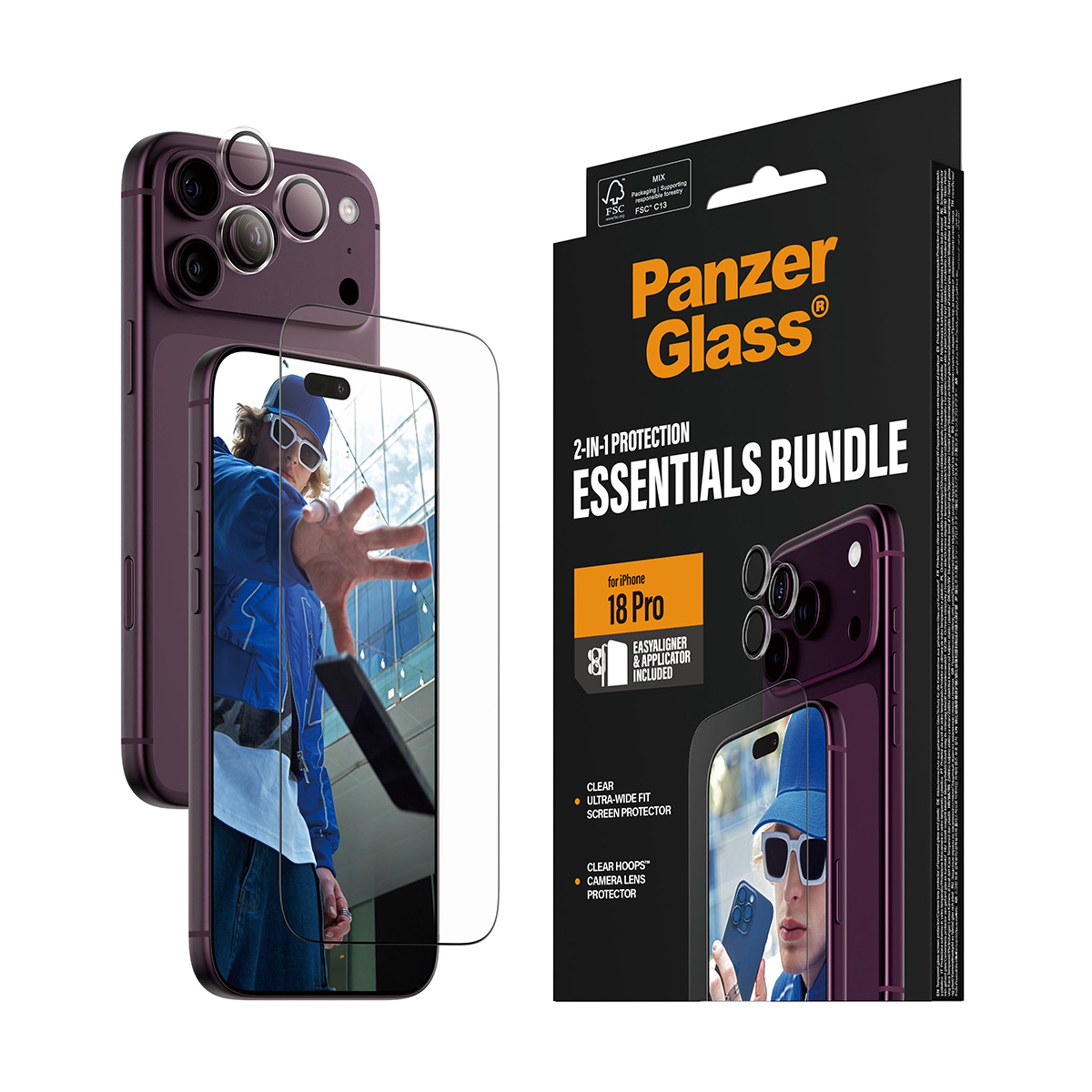 PanzerGlass® 2-in-1 Essentials Bundle iPhone 18 Pro Max