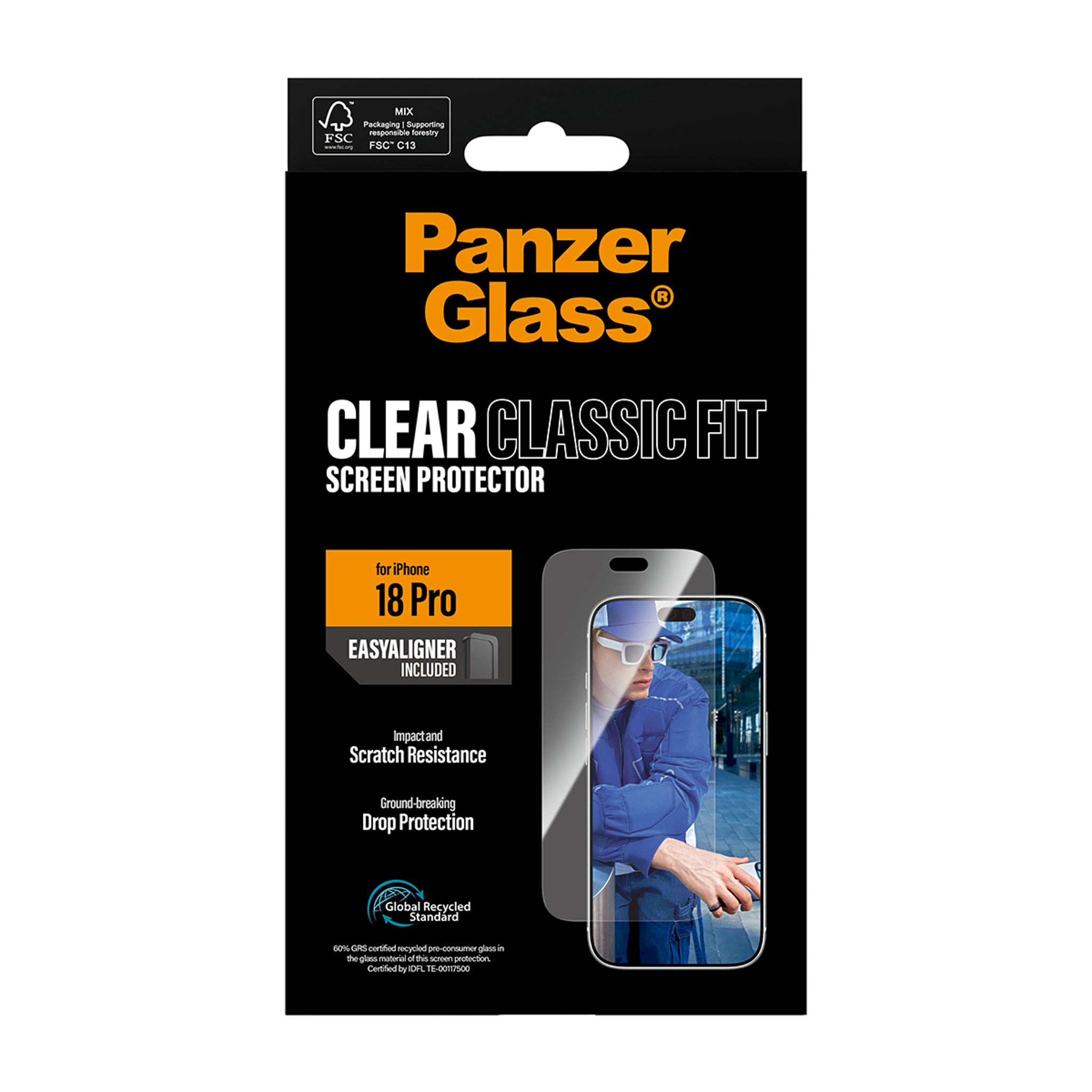 PanzerGlass® Screen Protector iPhone 18 Pro | Classic fit w. EasyAligner