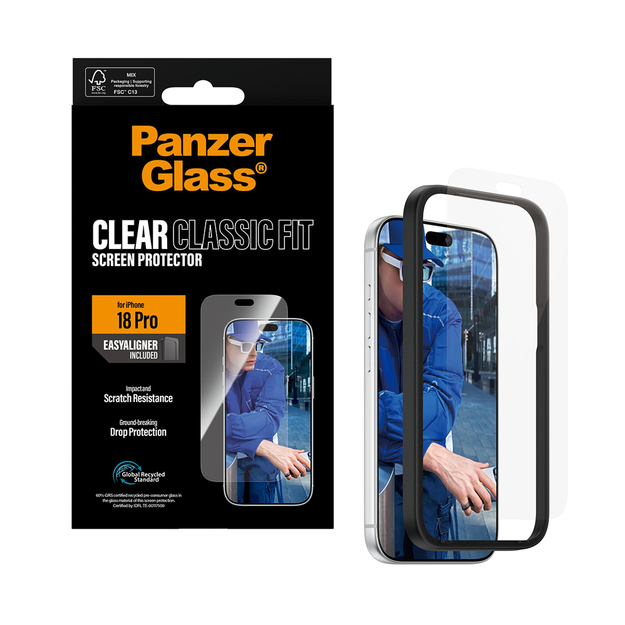 PanzerGlass® Screen Protector iPhone 18 Pro | Classic fit w. EasyAligner