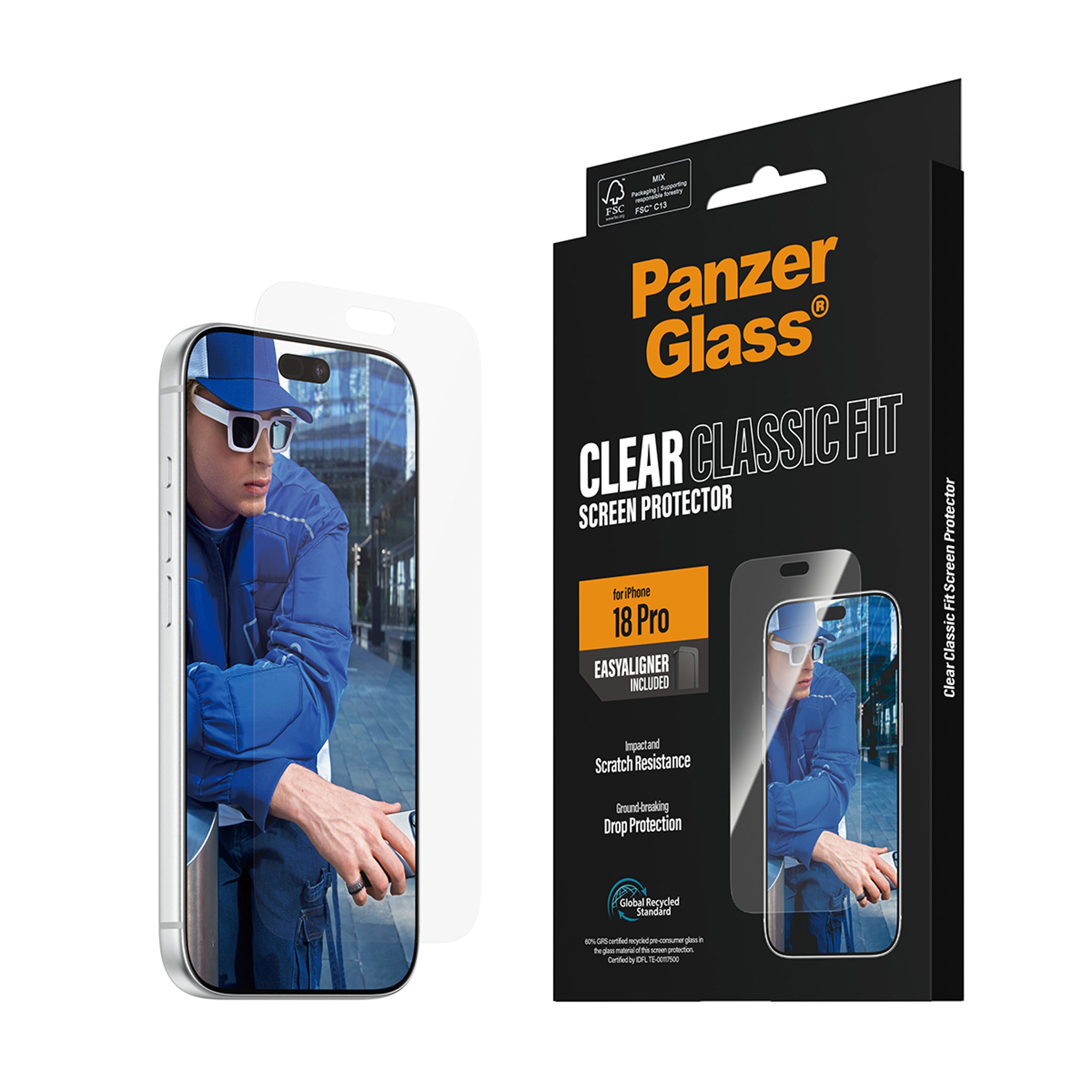 PanzerGlass® Screen Protector iPhone 18 Pro | Classic fit w. EasyAligner