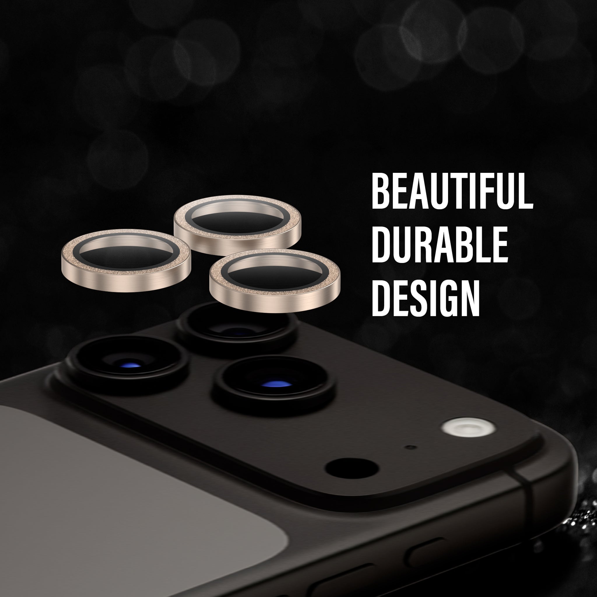PanzerGlass® Hoops® Camera Lens Protector Glitter Gold iPhone 18 Pro | 18 Pro Max