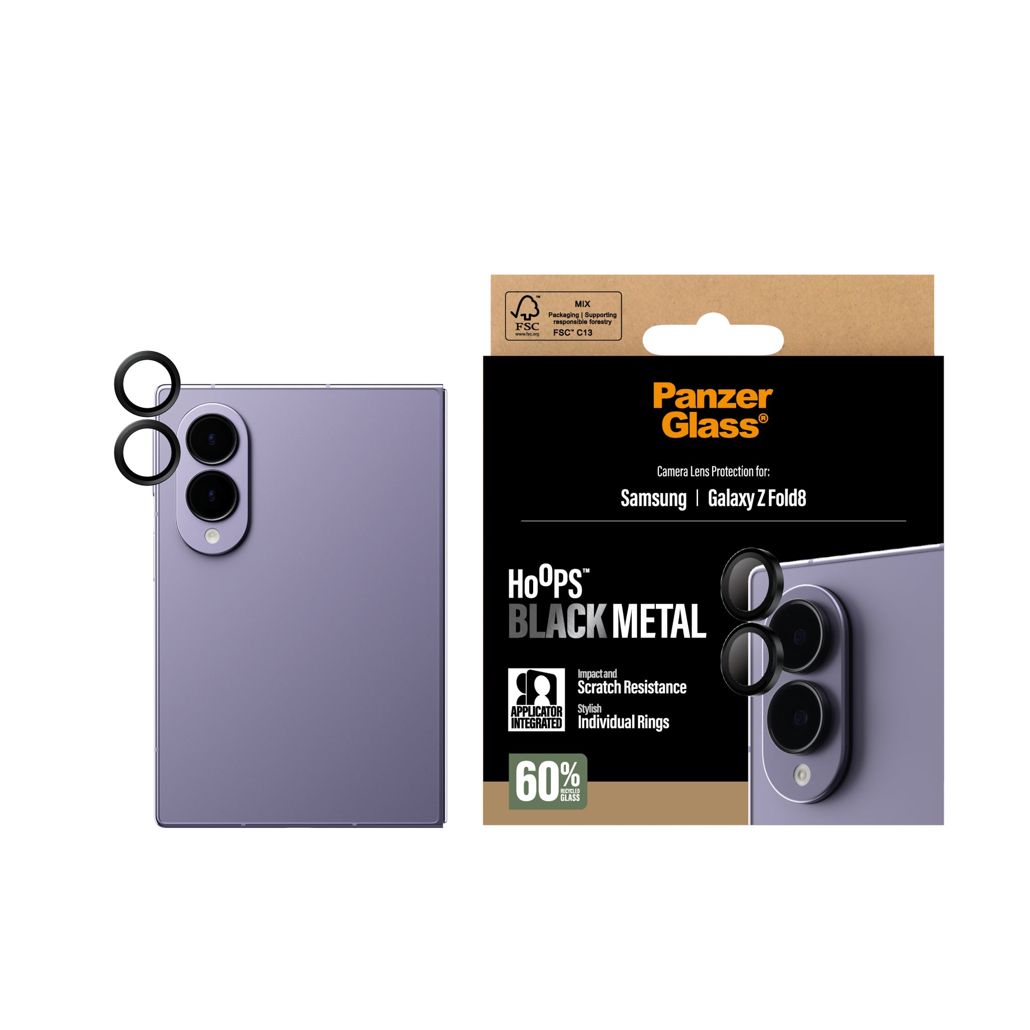PanzerGlass® Hoops® Camera Lens Protector Black Samsung Galaxy Z Fold8