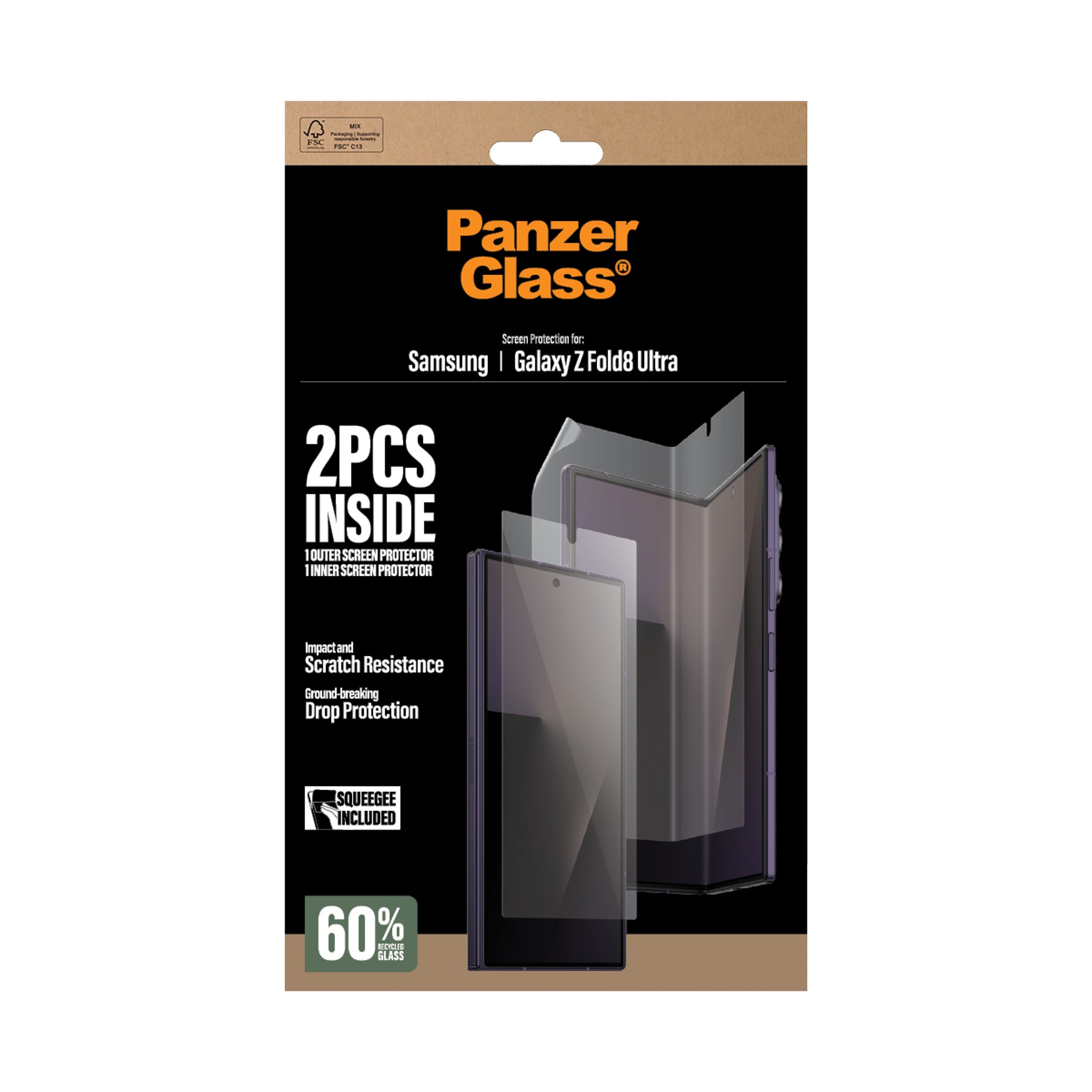 PanzerGlass® Sub Screen Protector & Main Film Screen Protector Samsung new Galaxy Z Fold7 Ultra