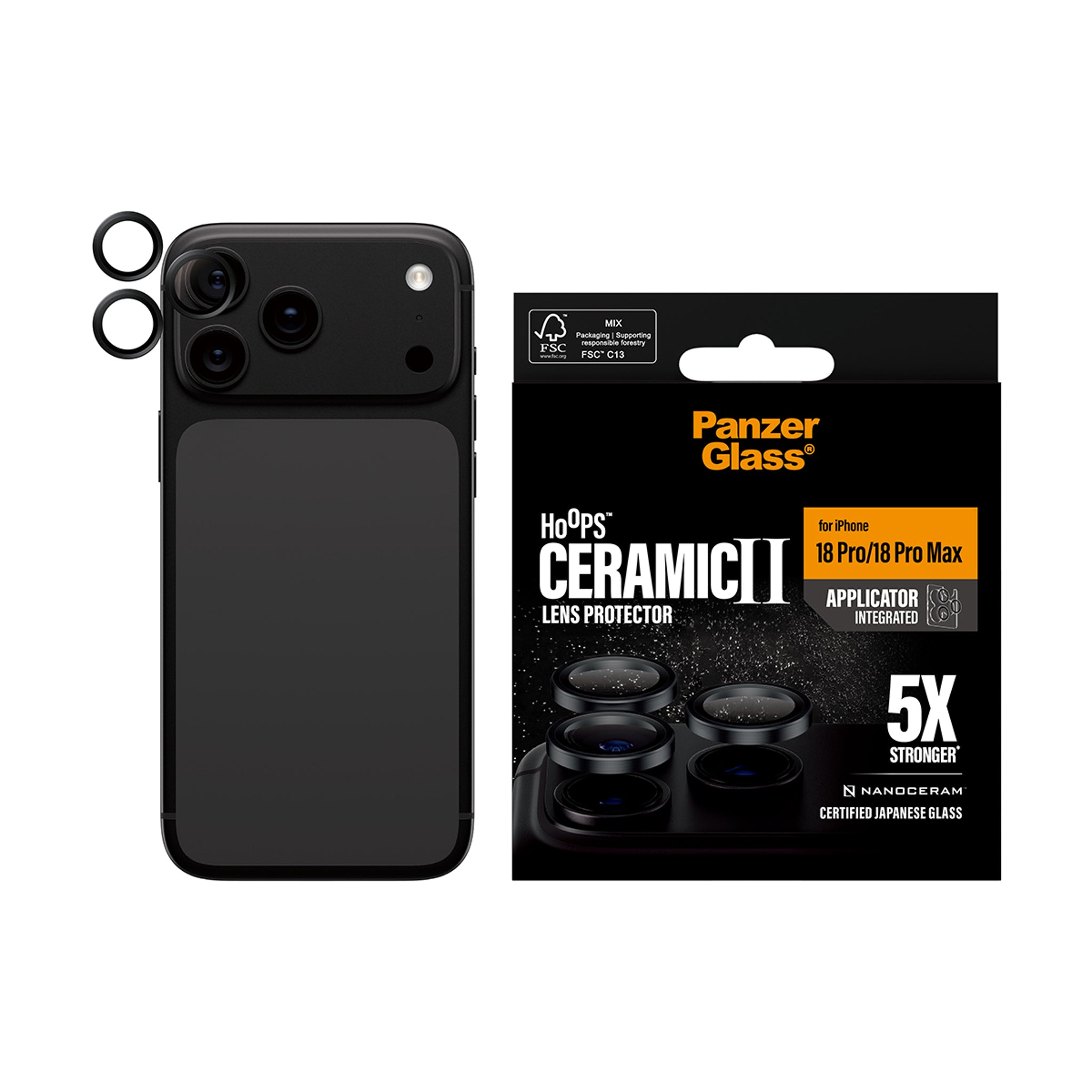 PanzerGlass® Hoops® Ceramic Camera Lens Protector iPhone 18 Pro | 18 Pro Max