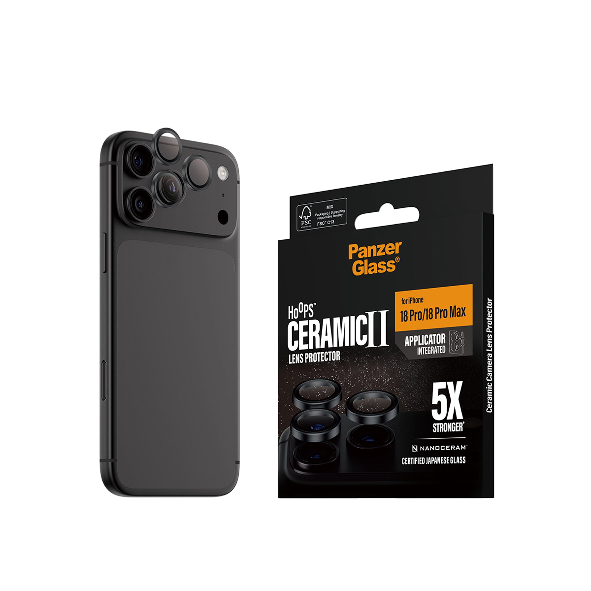 PanzerGlass® Hoops® Ceramic Camera Lens Protector iPhone 18 Pro | 18 Pro Max