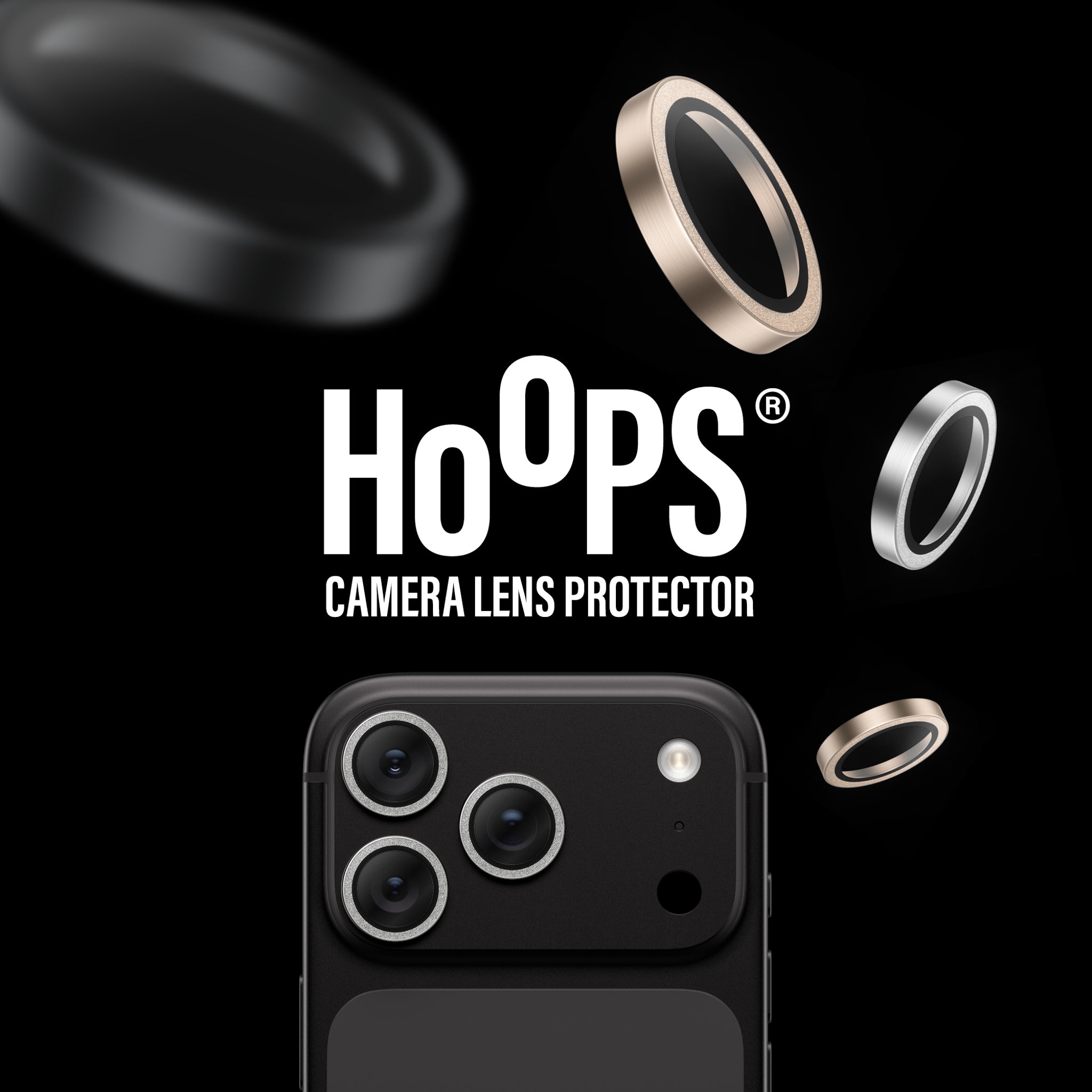 PanzerGlass® Hoops® Camera Lens Protector Glitter Silver iPhone 18 Pro | 18 Pro Max