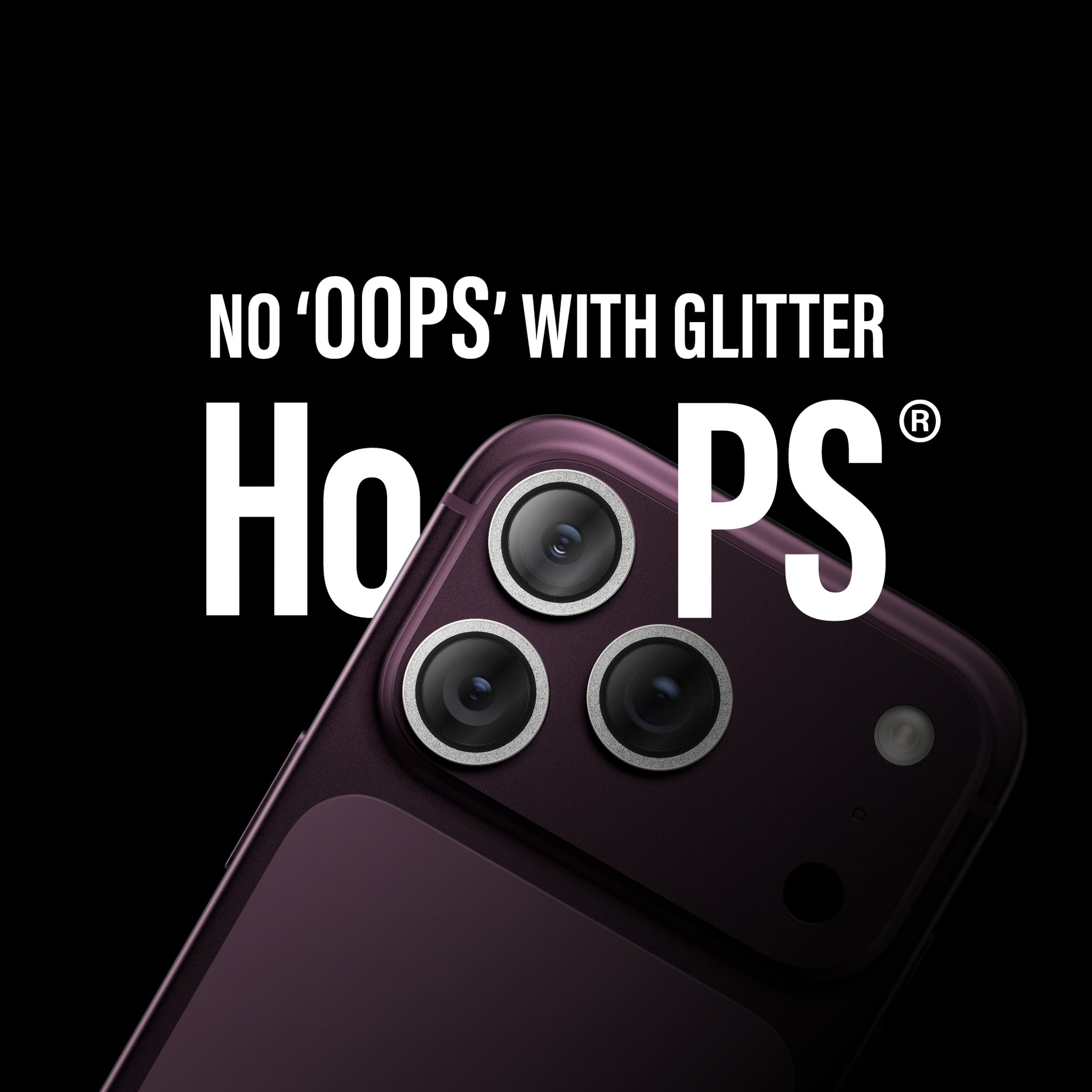 PanzerGlass® Hoops® Camera Lens Protector Glitter Silver iPhone 18 Pro | 18 Pro Max