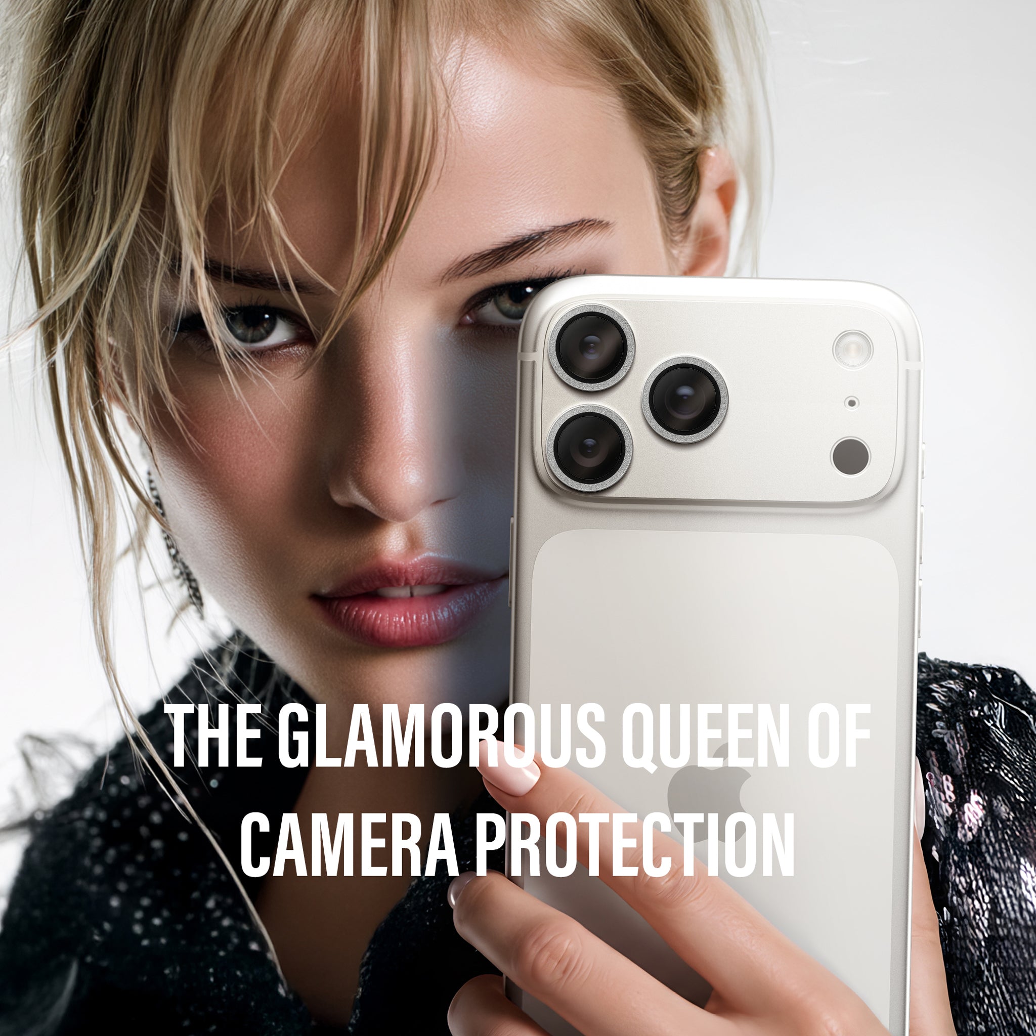 PanzerGlass® Hoops® Camera Lens Protector Glitter Silver iPhone 18 Pro | 18 Pro Max