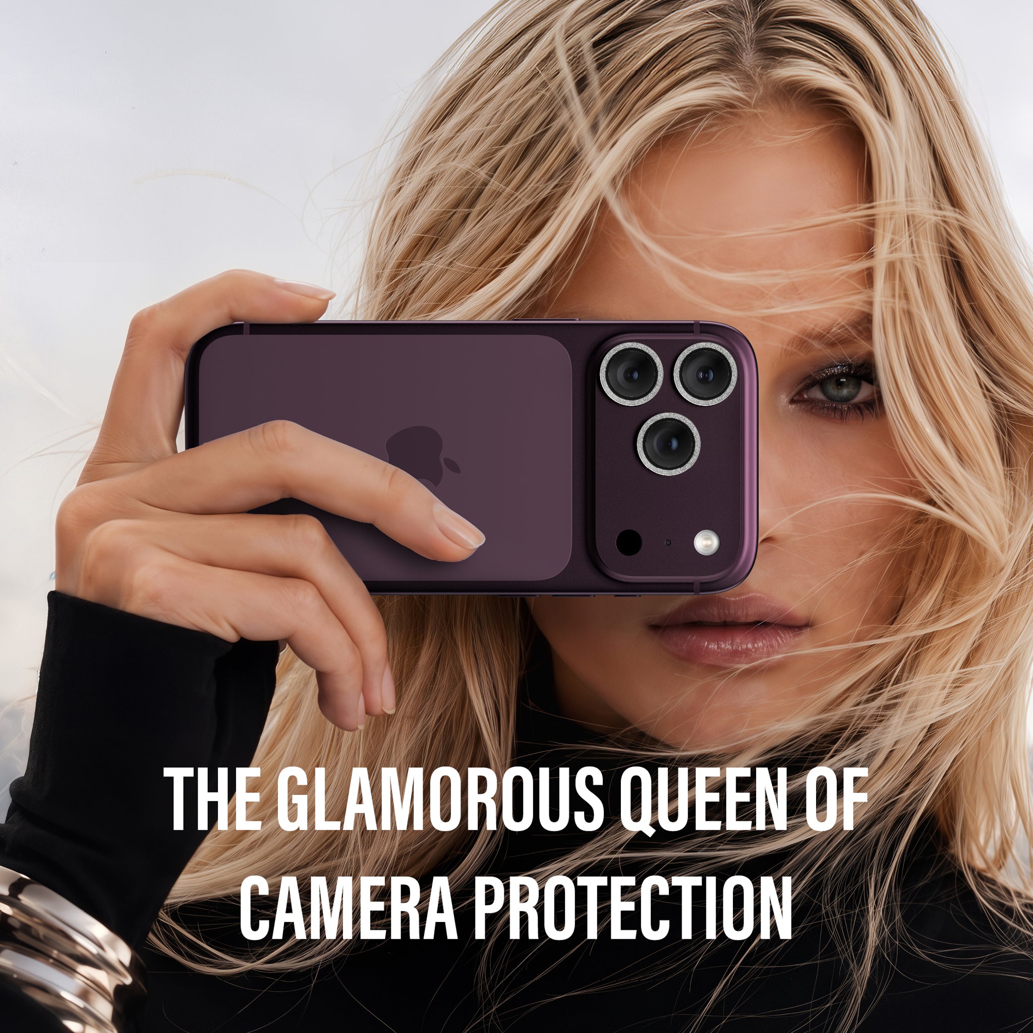 PanzerGlass® Hoops® Camera Lens Protector Glitter Silver iPhone 18 Pro | 18 Pro Max