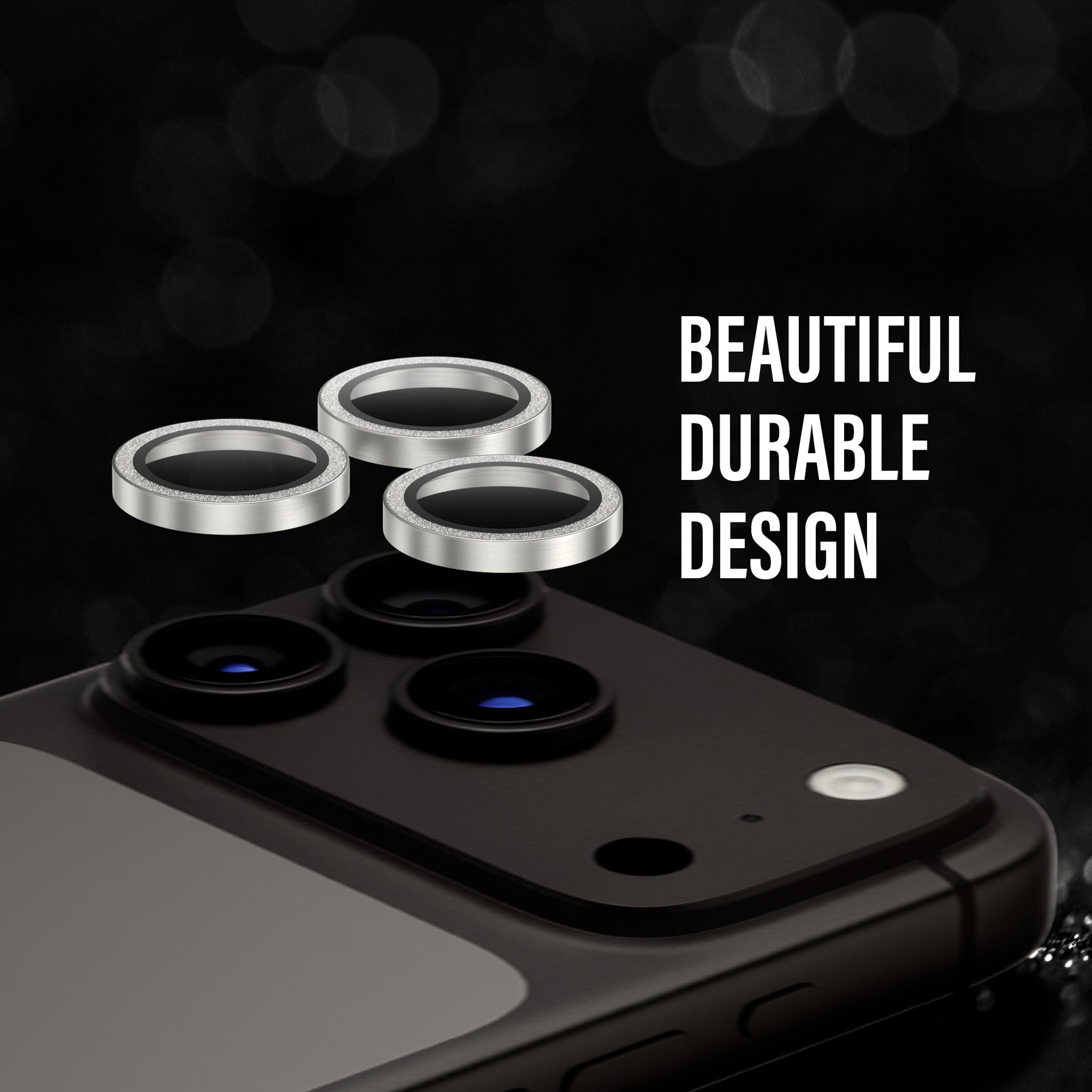 PanzerGlass® Hoops® Camera Lens Protector Glitter Silver iPhone 18 Pro | 18 Pro Max
