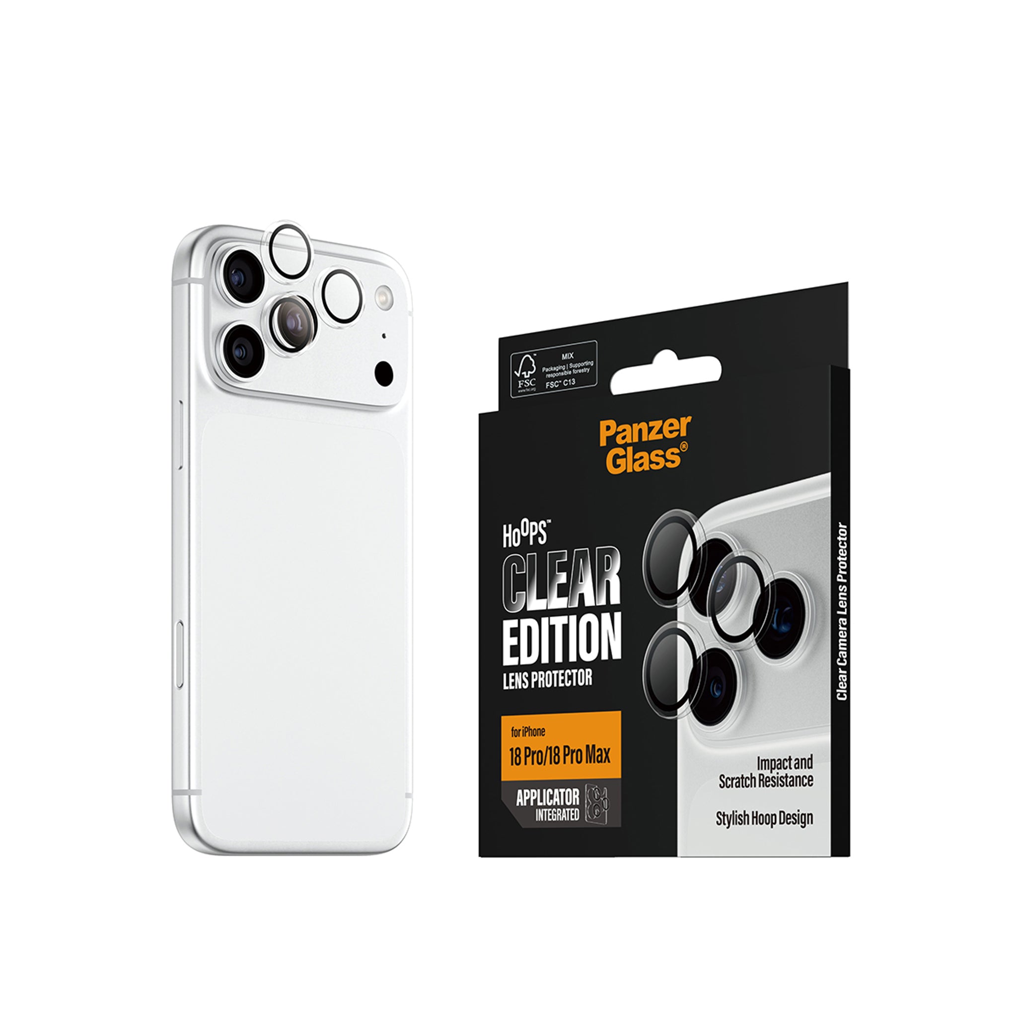 PanzerGlass® Hoops® Camera Lens Protector Transparent iPhone 18 Pro | 18 Pro Max