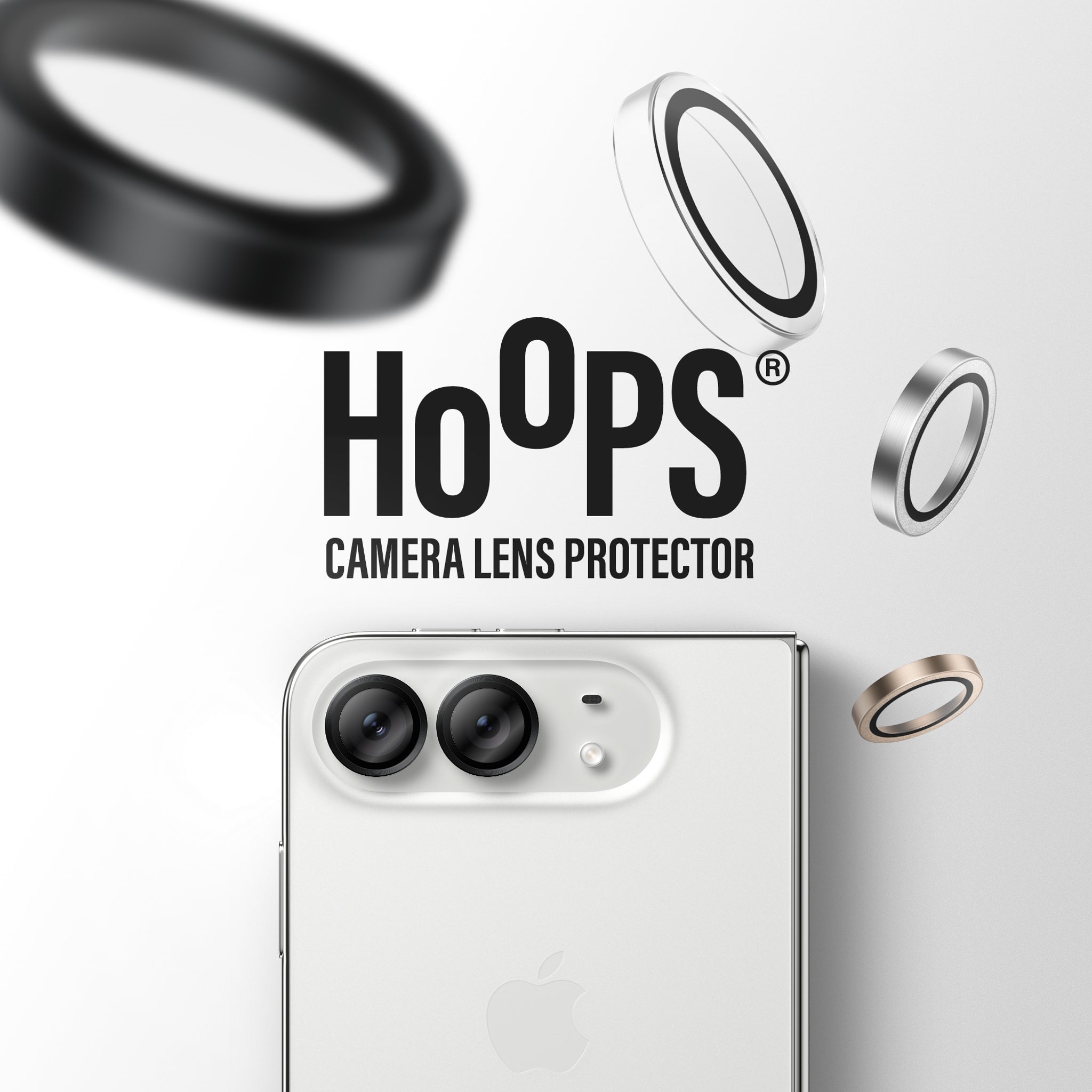PanzerGlass® Hoops® Camera Lens Protector Black iPhone Duo