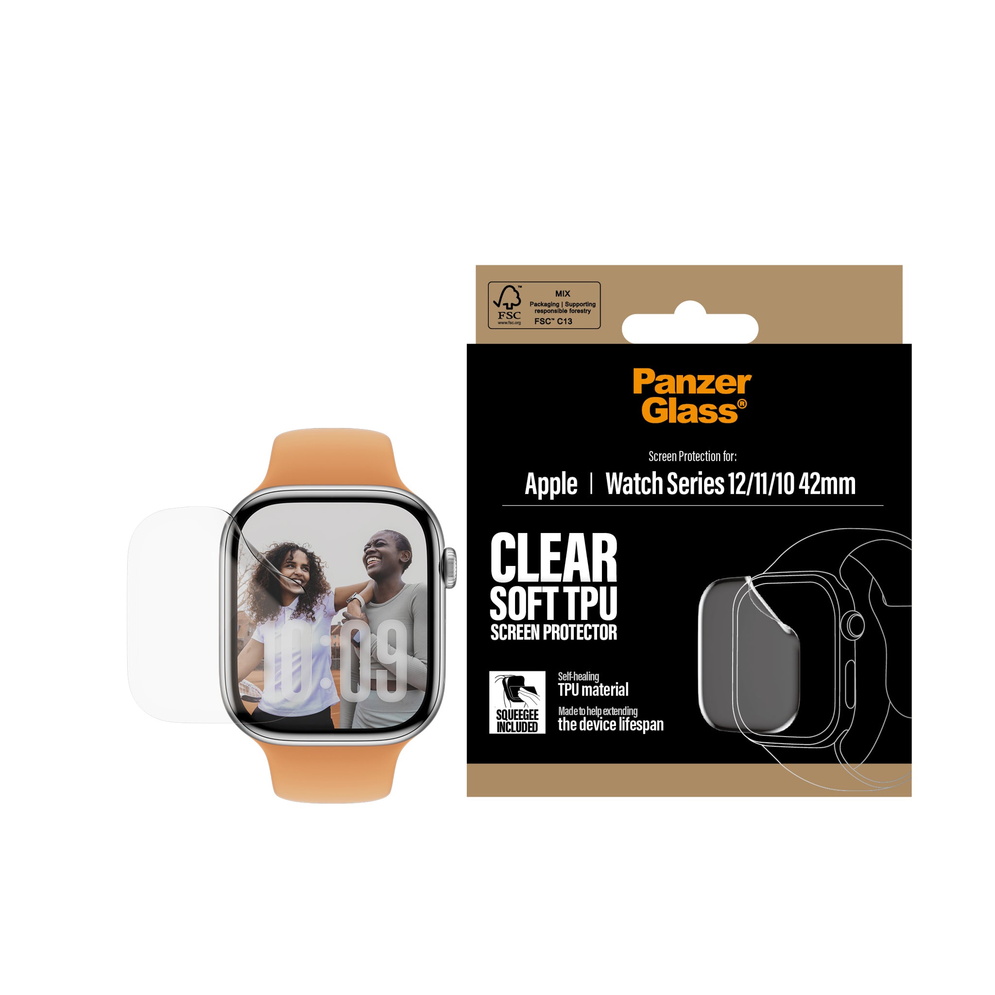 PanzerGlass® Film Screen Protector Apple Watch Series 12 | 11 | 10 | 42mm