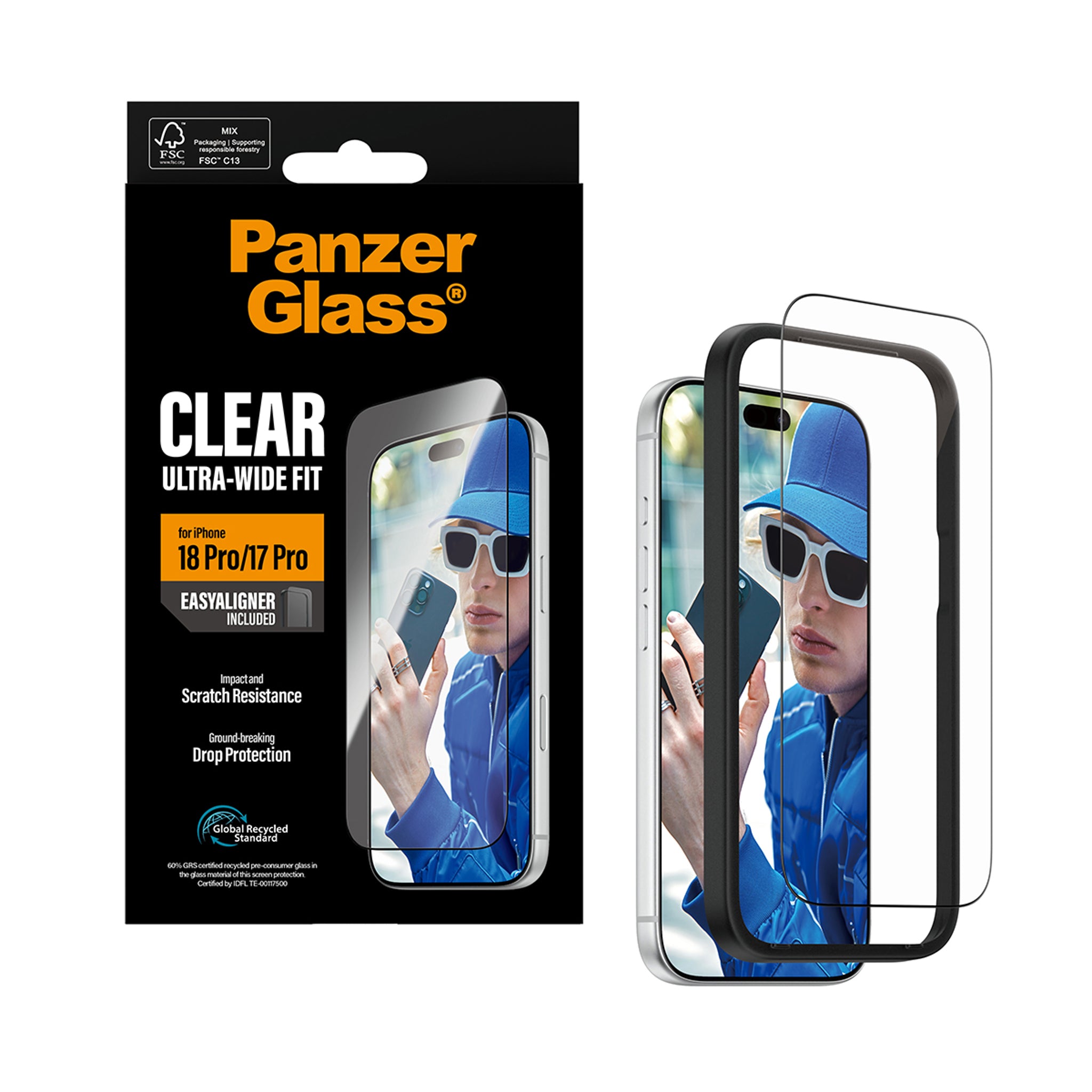 PanzerGlass® Screen Protector iPhone 18 Pro | 17 Pro | Ultra-Wide Fit w. EasyAligner