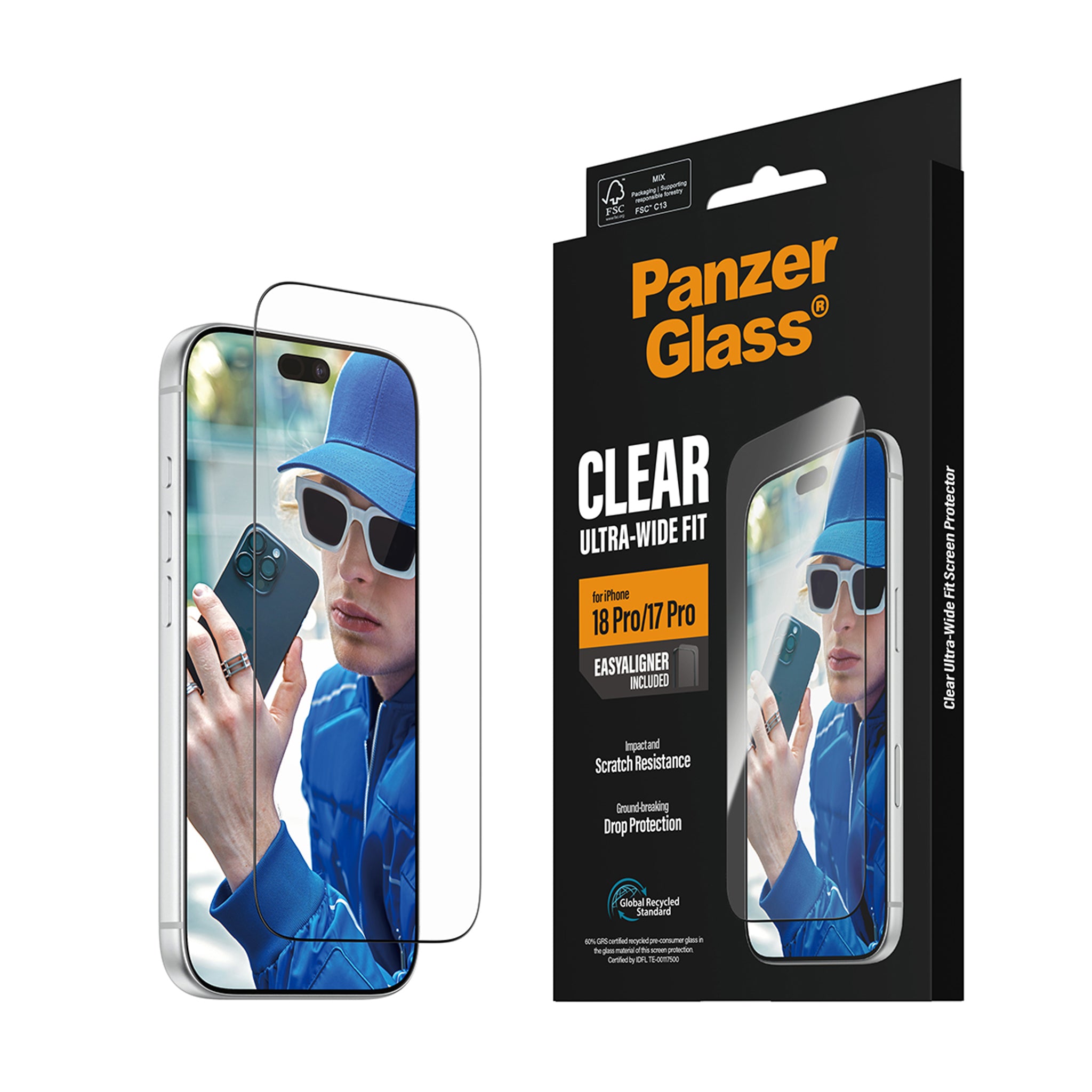 PanzerGlass® Screen Protector iPhone 18 Pro | 17 Pro | Ultra-Wide Fit w. EasyAligner