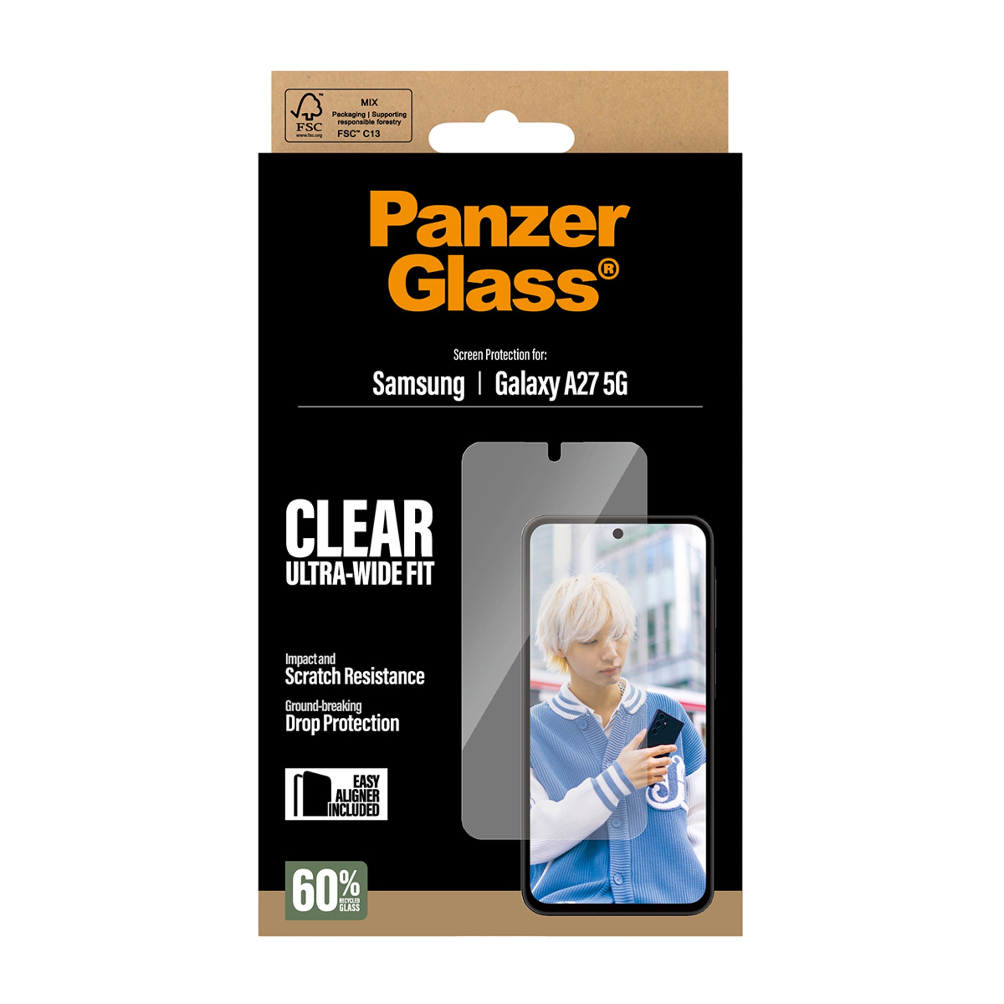 PanzerGlass® Screen Protector Samsung Galaxy A27 5G | Ultra-Wide Fit w. EasyAligner