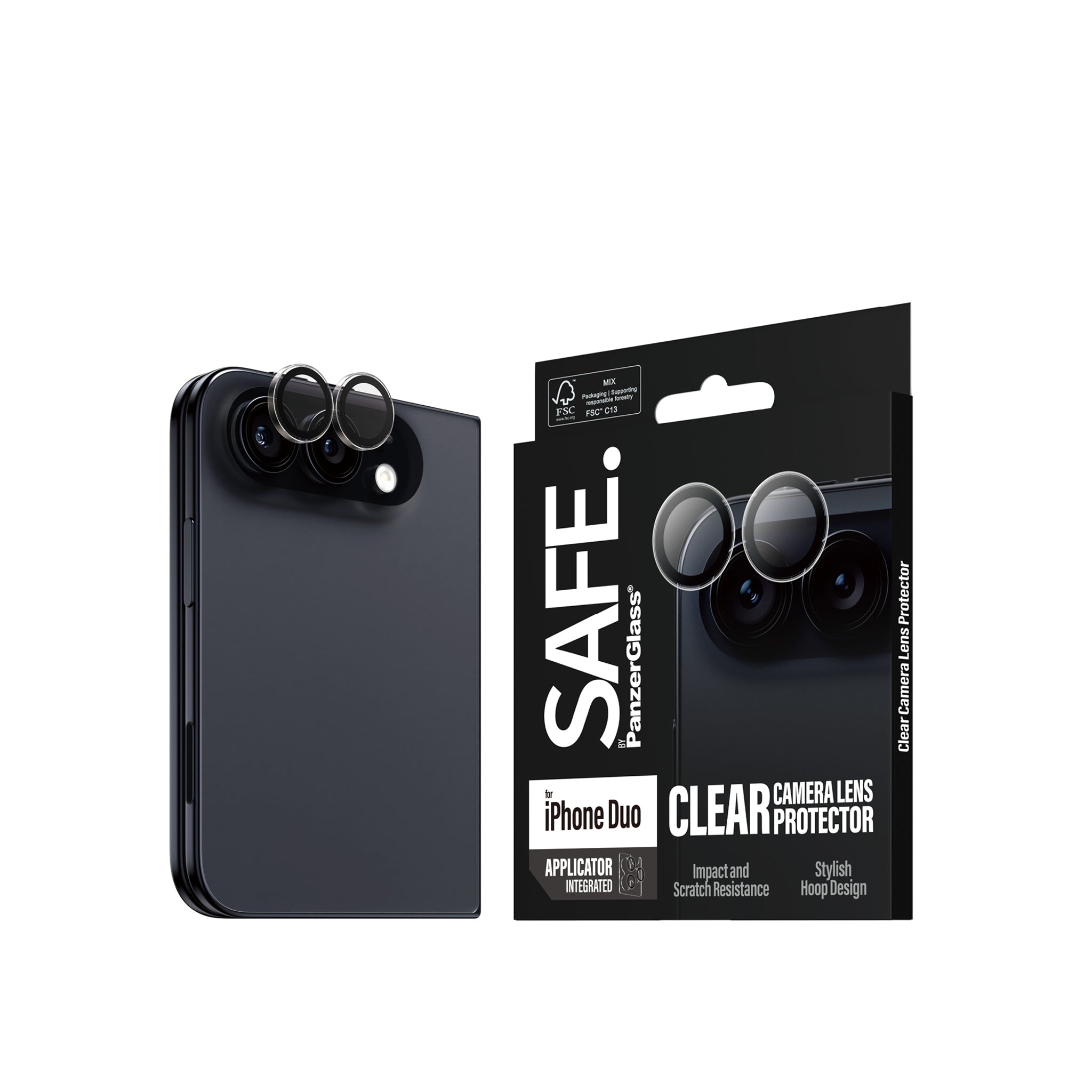 SAFE. by PanzerGlass® Camera Lens Protector Transparent iPhone Duo