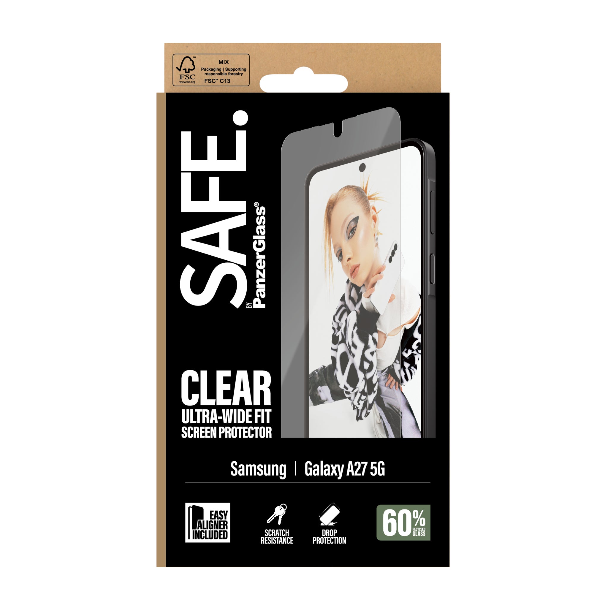 SAFE. by PanzerGlass® Screen Protector Samsung Galaxy A27 5G | Ultra-Wide Fit w. EasyAligner