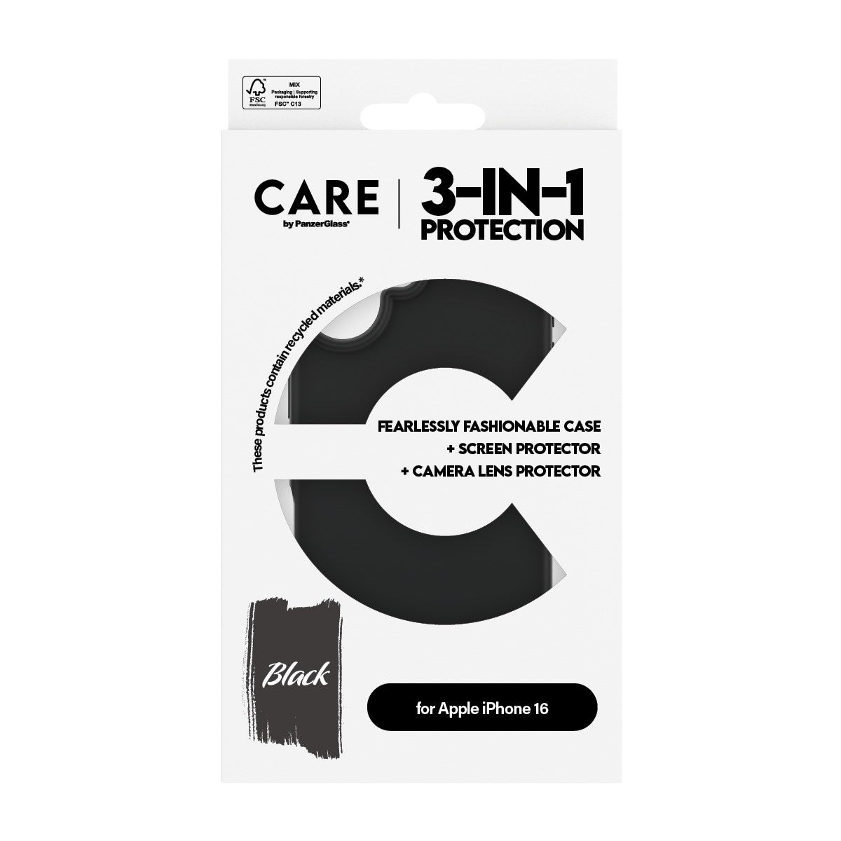 CARE by PanzerGlass® Fashion 3-in-1 Bundle iPhone 16