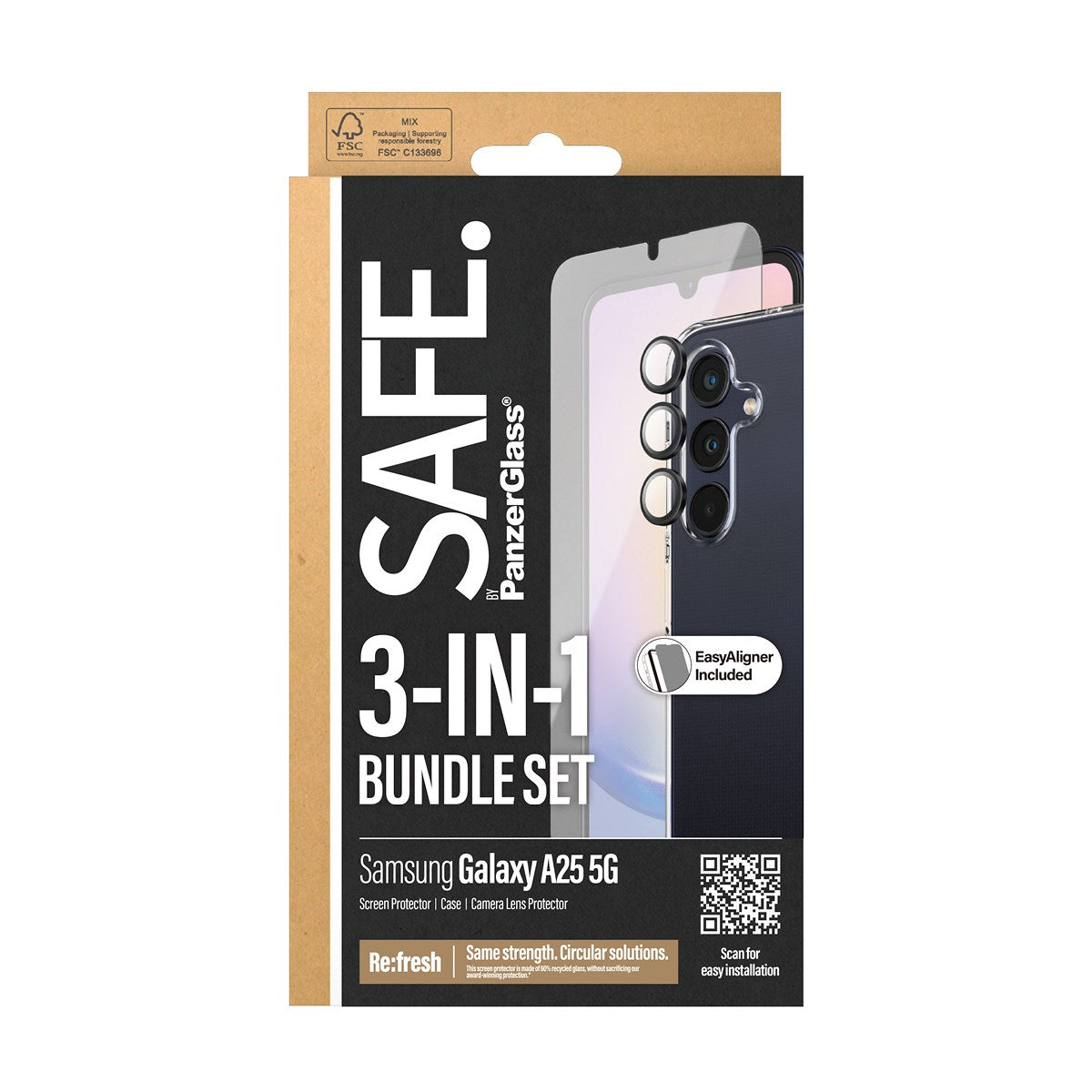 SAFE. by PanzerGlass® 3-in-1 Protection Pack Samsung Galaxy A25 5G