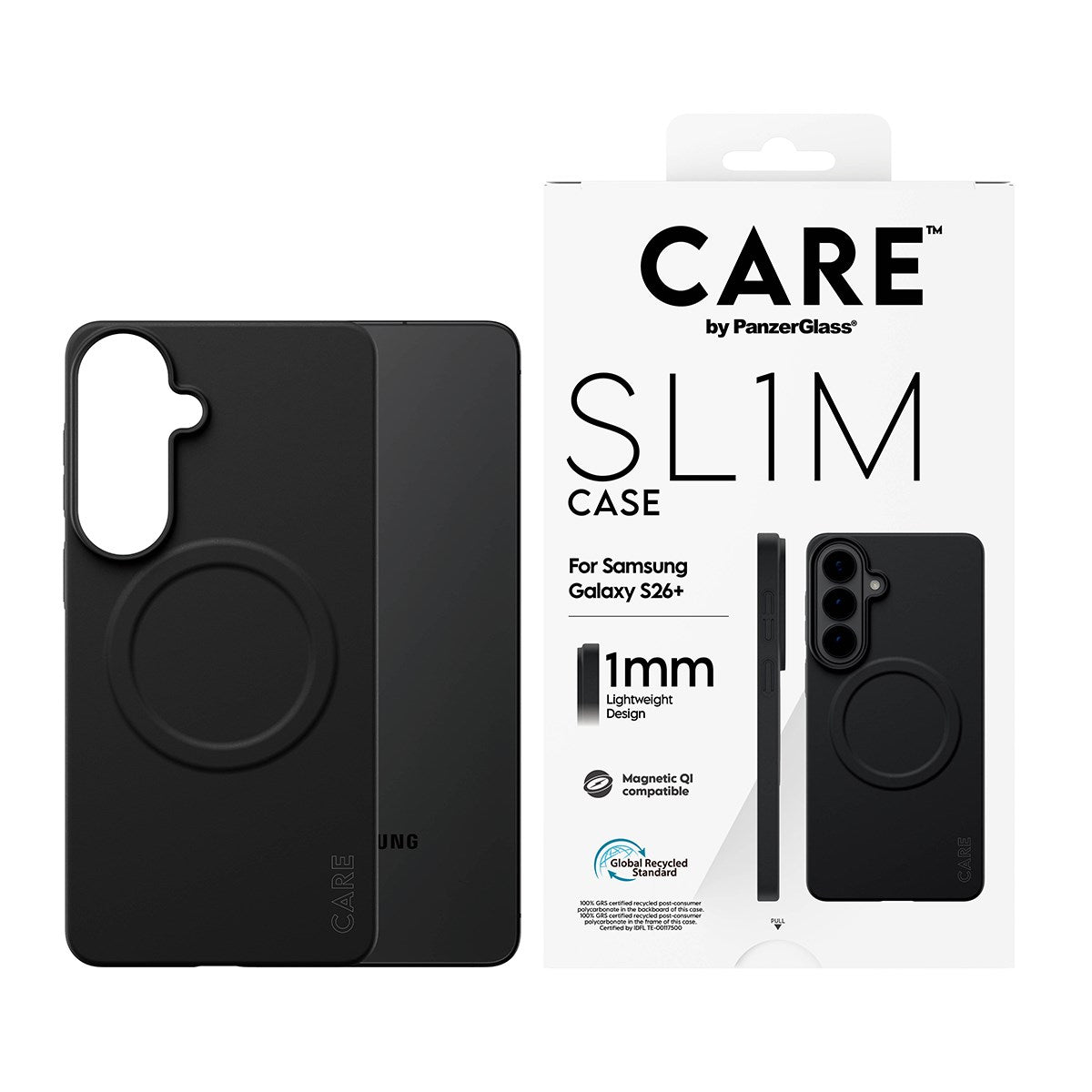 CARE™ by PanzerGlass® SL1M Case Black w. Qi Samsung Galaxy S26+