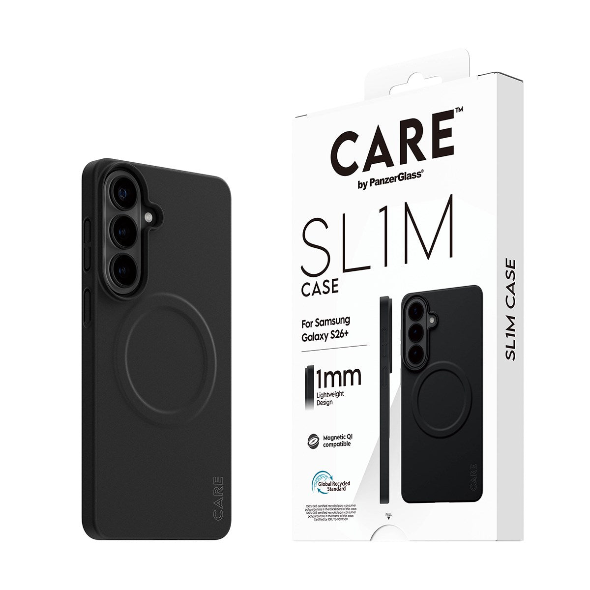 CARE™ by PanzerGlass® SL1M Case Black w. Qi Samsung Galaxy S26+