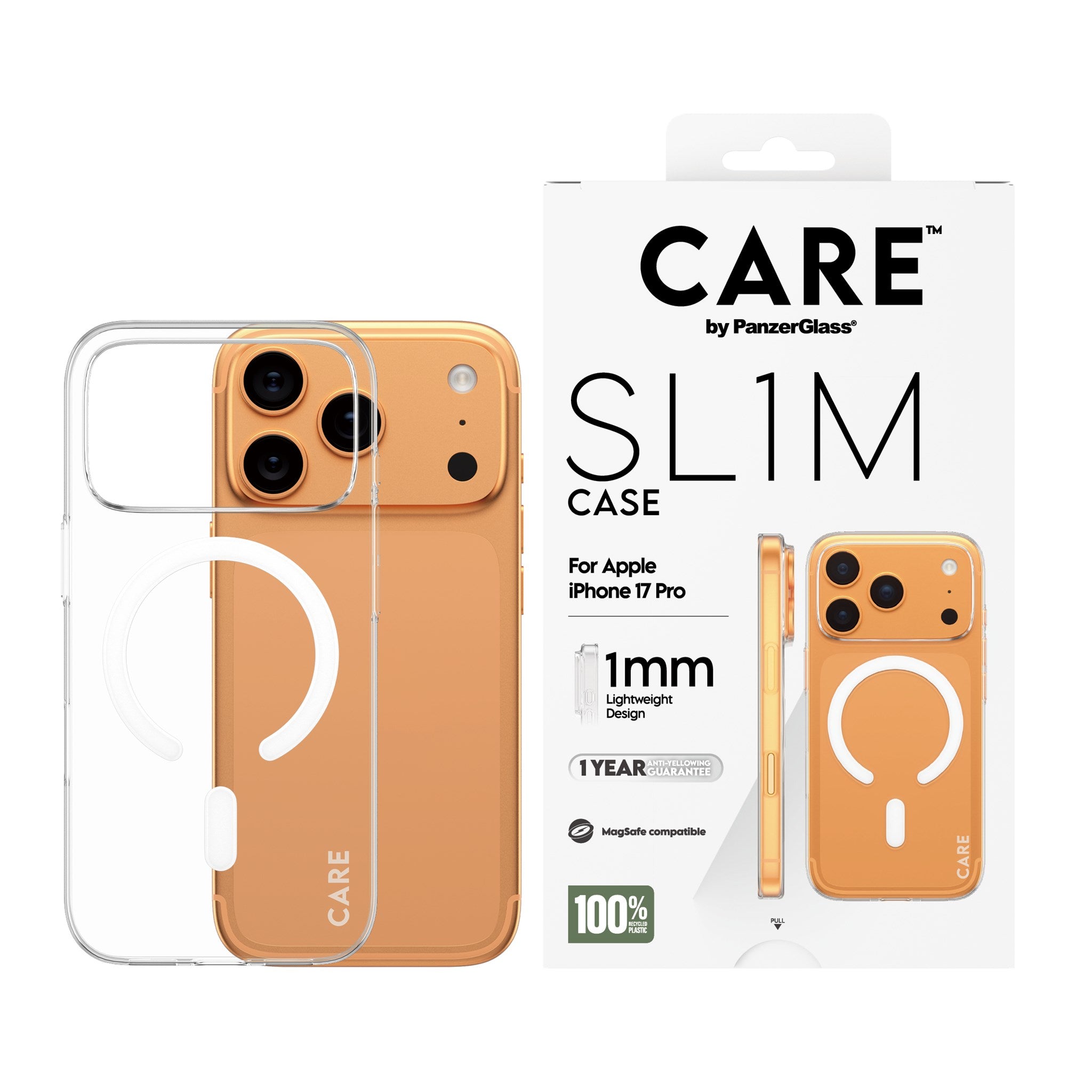 CARE™ by PanzerGlass® SL1M Case Transparent w. MagSafe iPhone 17 Pro