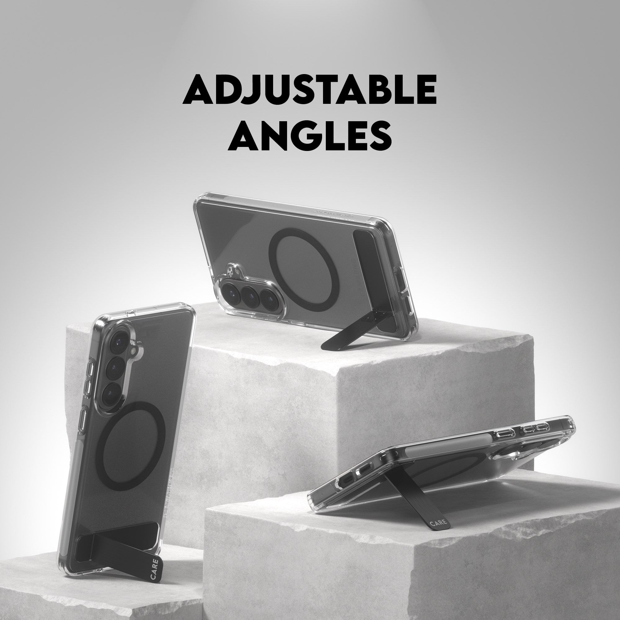 CARE™ by PanzerGlass® Case Transparent w. Black Kickstand & Qi Samsung Galaxy S26+