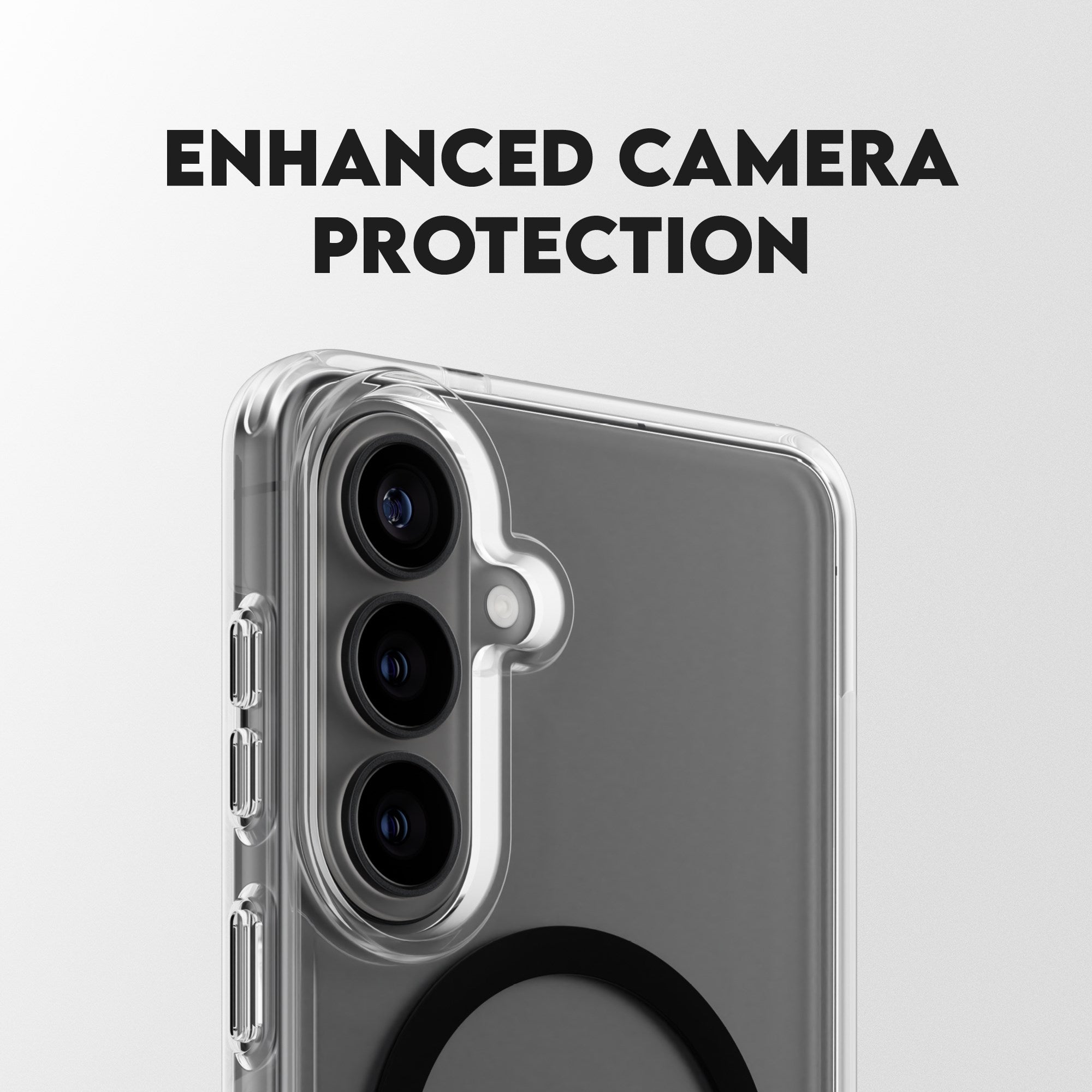 CARE™ by PanzerGlass® Case Transparent w. Black Kickstand & Qi Samsung Galaxy S26+