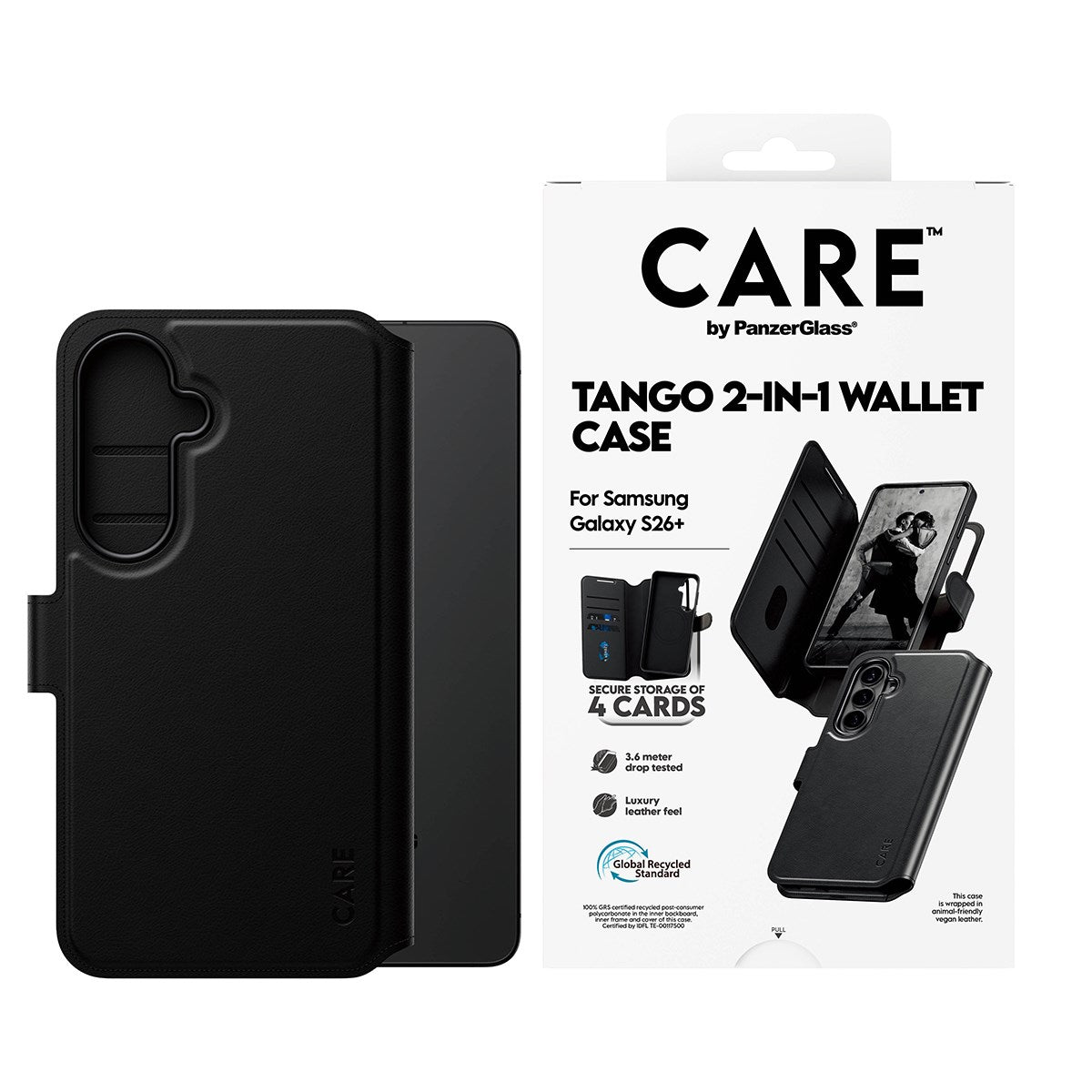 CARE™ by PanzerGlass® Tango 2-in-1 Wallet Case w. Qi Samsung Galaxy S26+