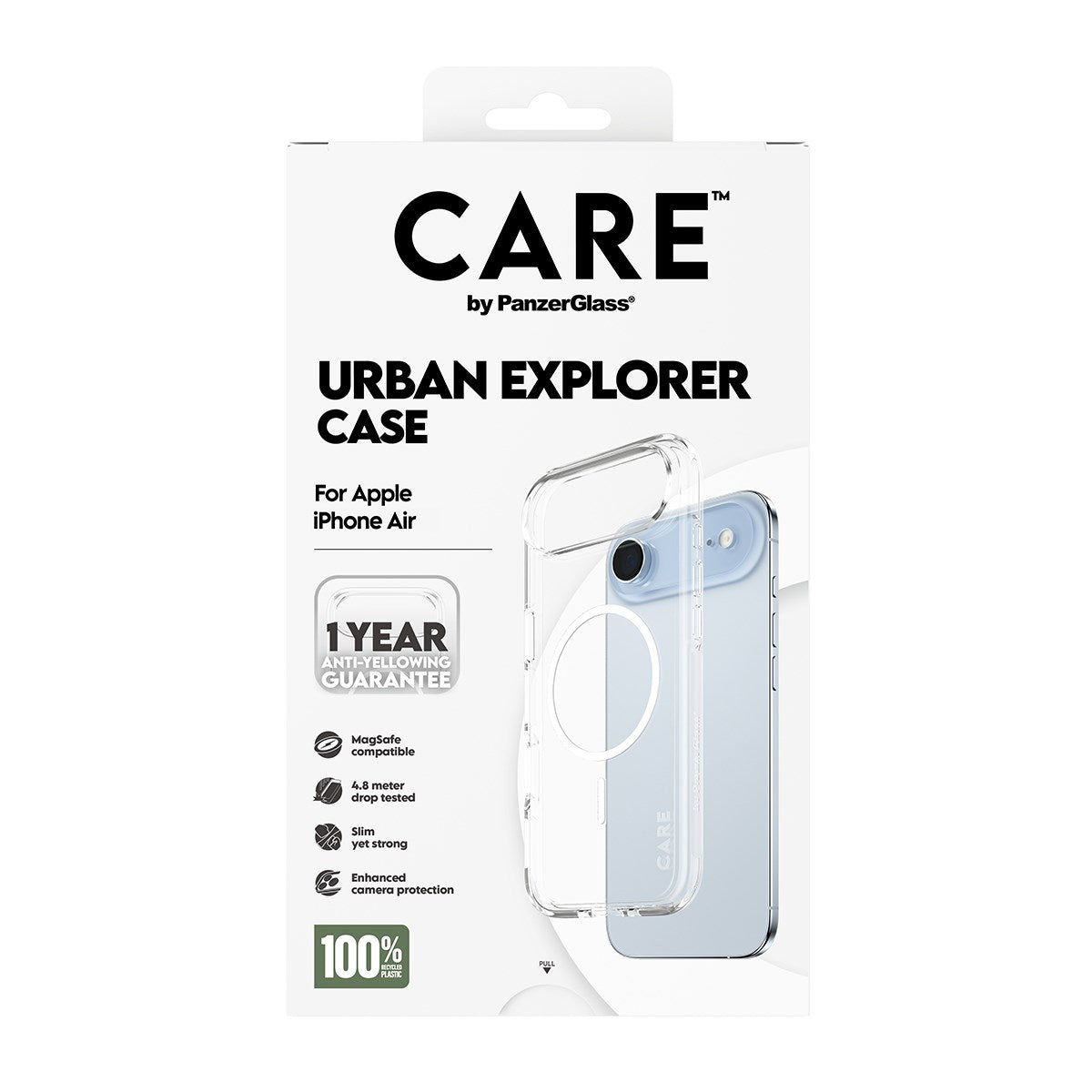 CARE™ by PanzerGlass® Urban Explorer Case Transparent w. White MagSafe iPhone Air