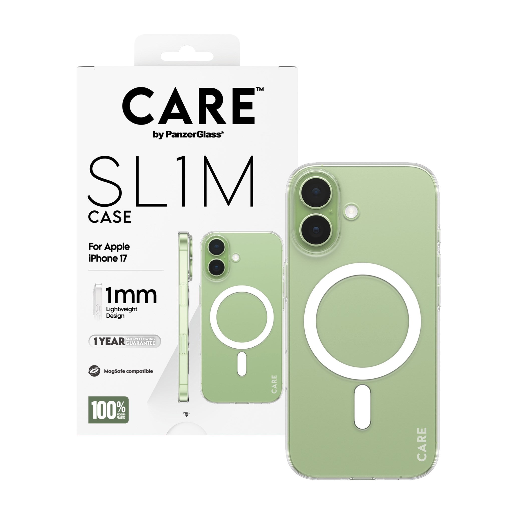 CARE™ by PanzerGlass® SL1M Case Transparent w. MagSafe iPhone 17