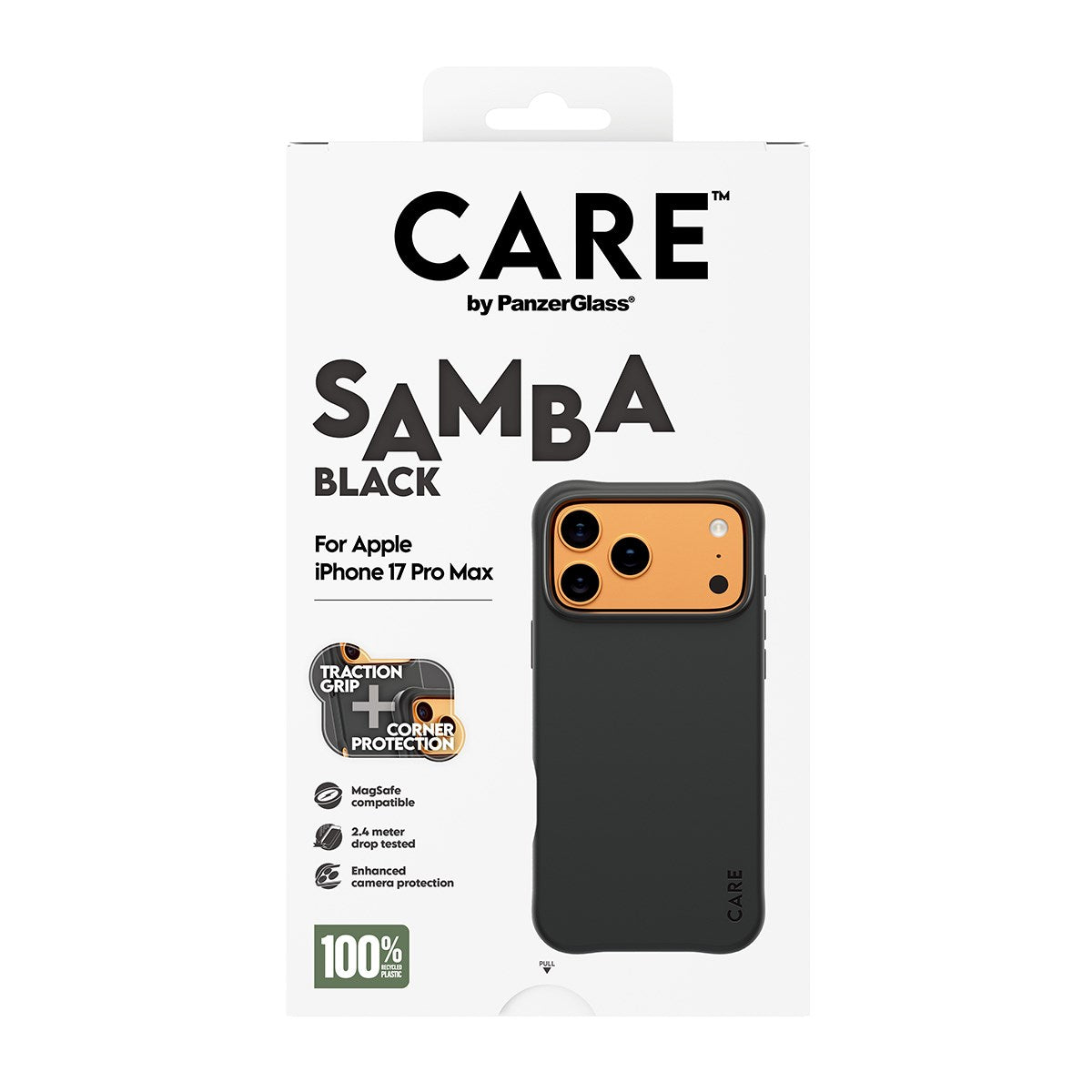 CARE™ by PanzerGlass® Samba Case Black w. MagSafe iPhone 17 Pro Max