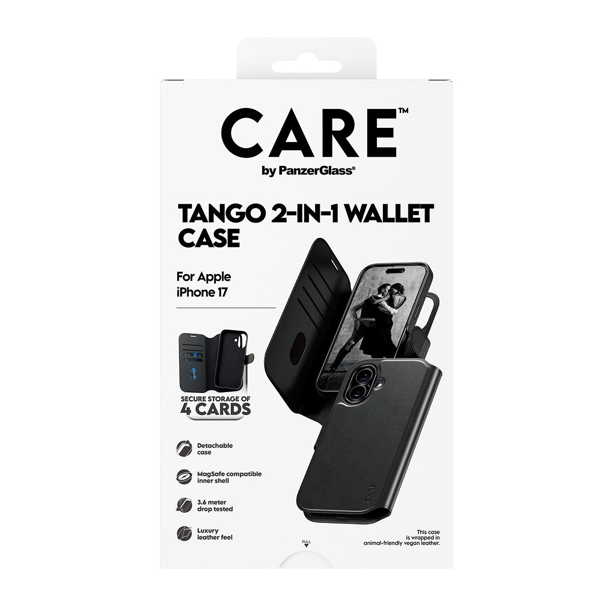 CARE™ by PanzerGlass® Tango 2-in-1 Wallet Case w. MagSafe iPhone 17