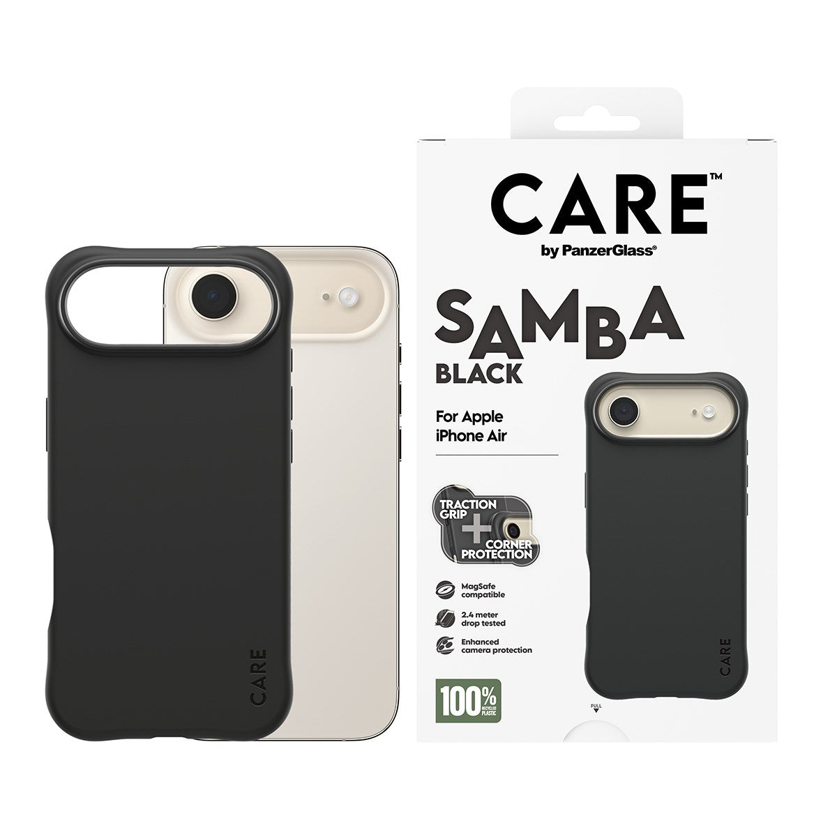 CARE™ by PanzerGlass® Samba Case Black w. MagSafe iPhone Air