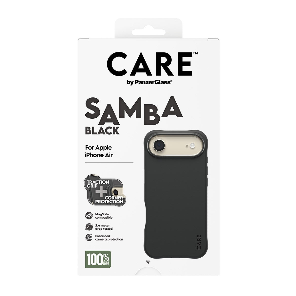 CARE™ by PanzerGlass® Samba Case Black w. MagSafe iPhone Air
