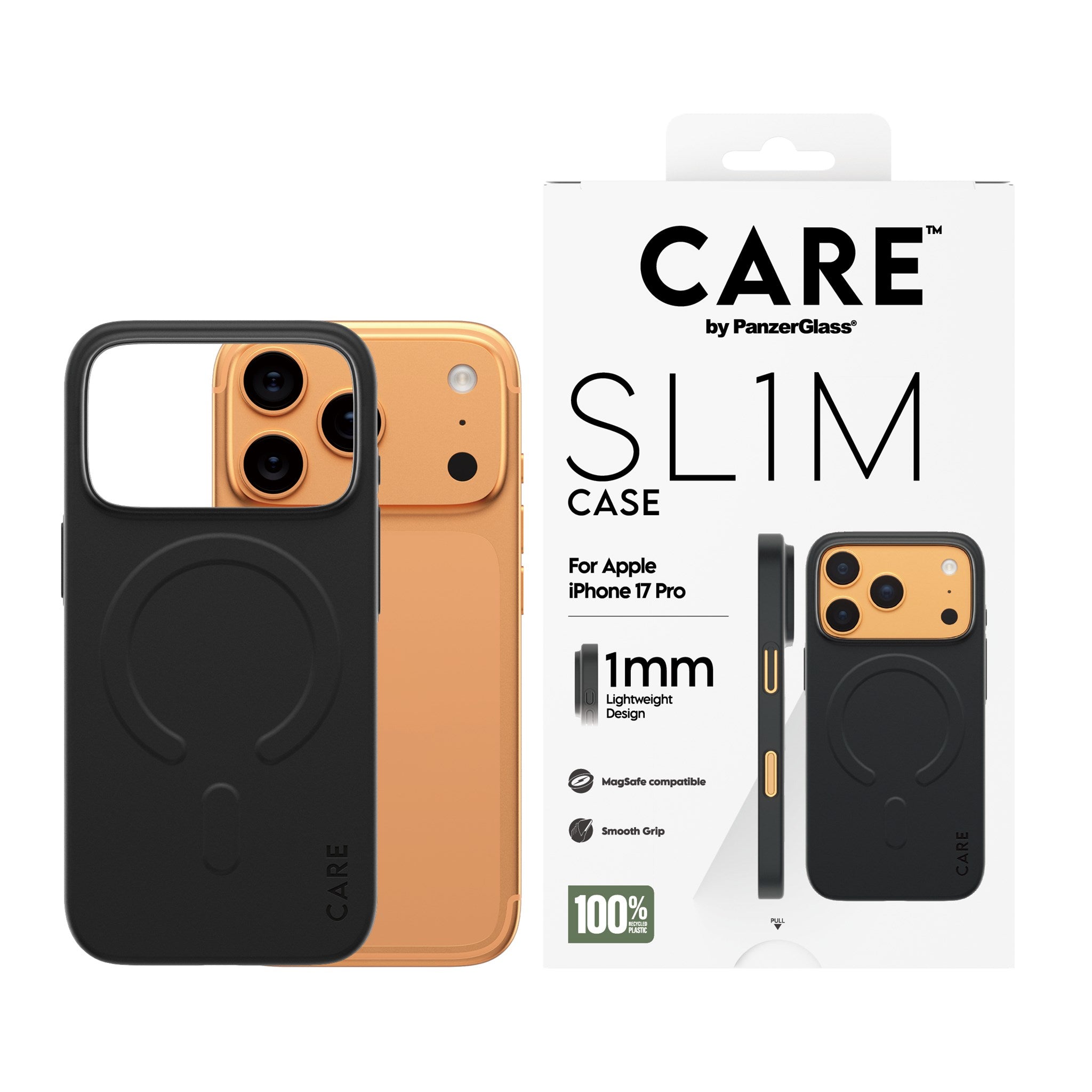 CARE™ by PanzerGlass® SL1M Case Black w. MagSafe iPhone 17 Pro