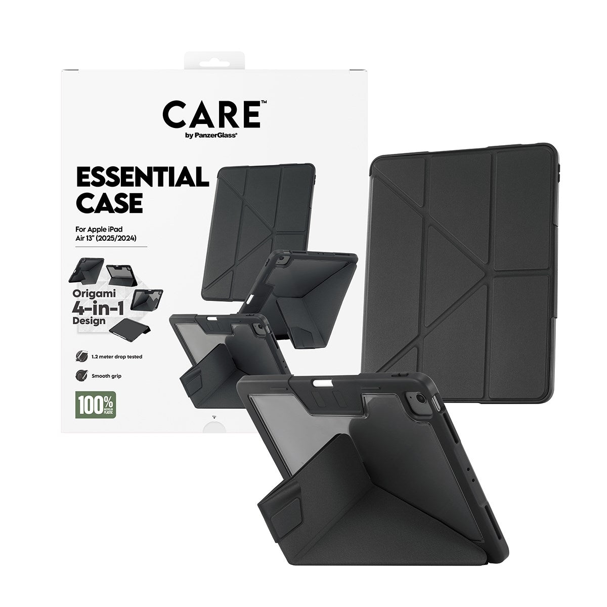 CARE by PanzerGlass® TPU Essential Case Black iPad Air 13