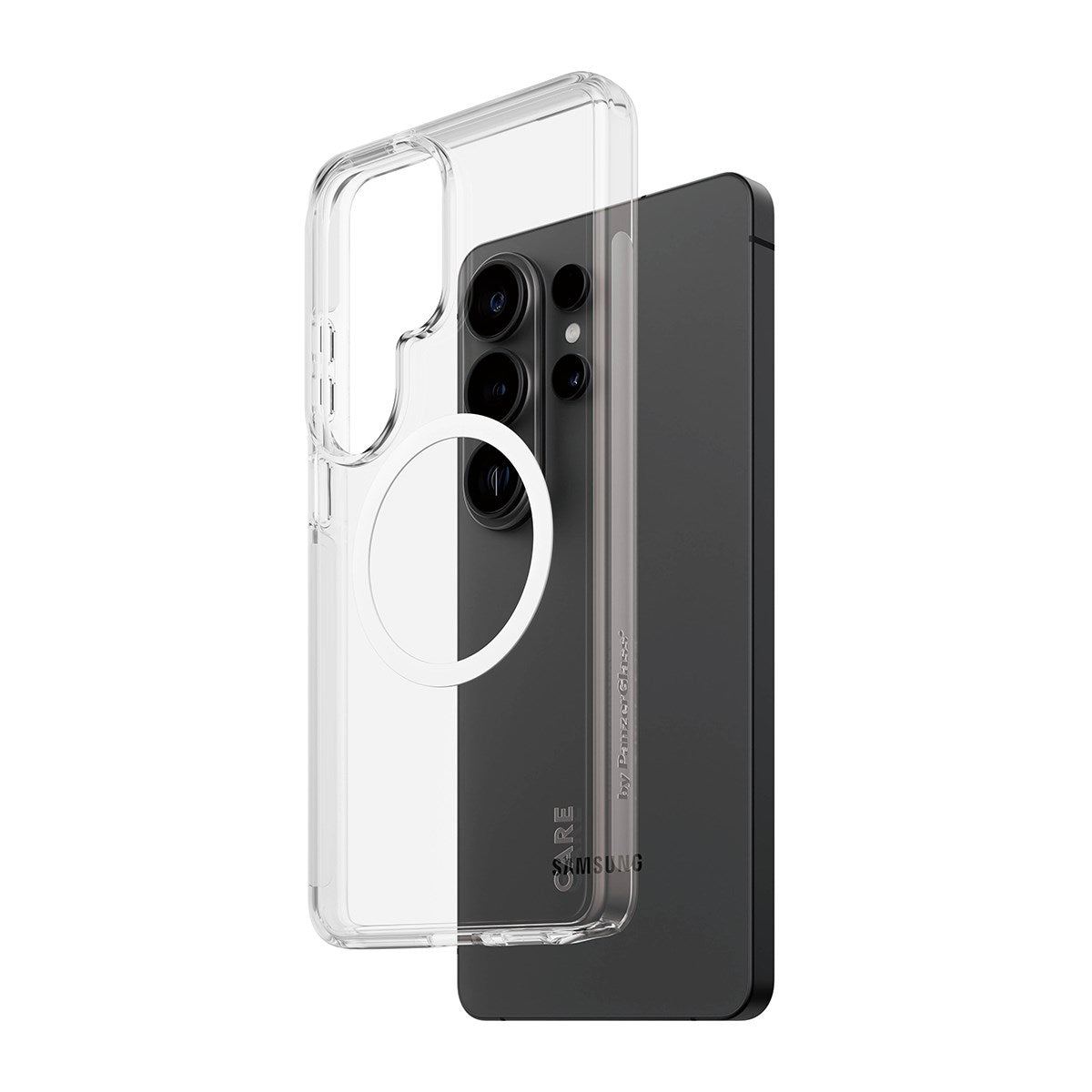 CARE™ by PanzerGlass® Urban Explorer Case Transparent w. White Qi Samsung Galaxy S26 Ultra