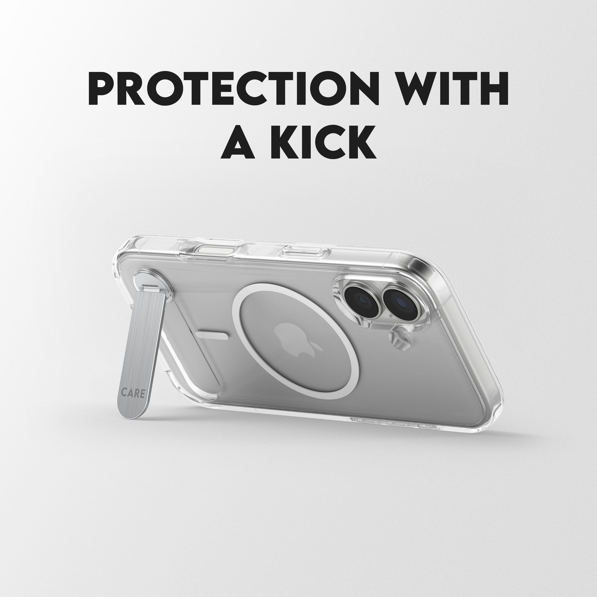 CARE by PanzerGlass® Feature Case Transparent w. Kickstand & MagSafe iPhone 17