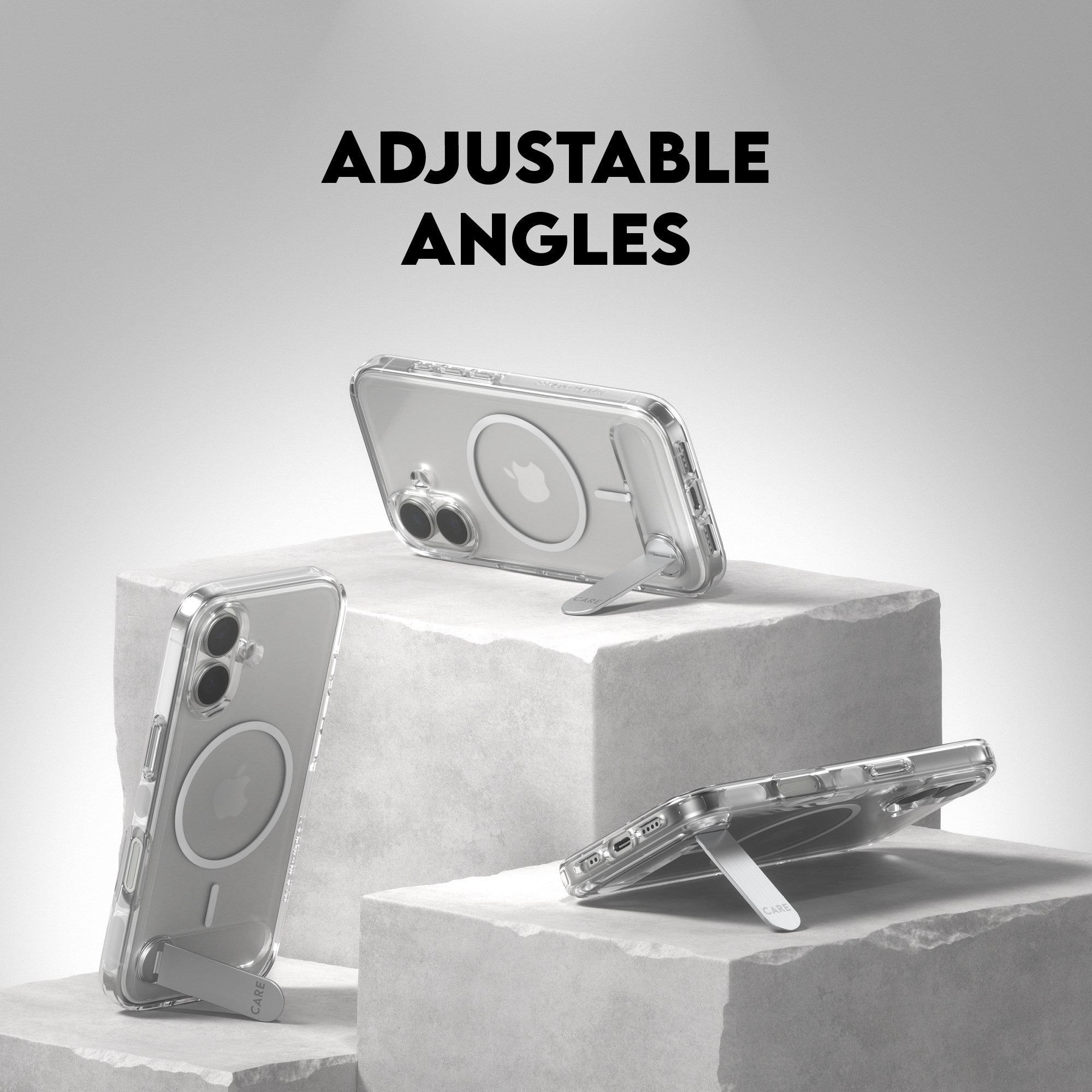 CARE by PanzerGlass® Feature Case Transparent w. Kickstand & MagSafe iPhone 17