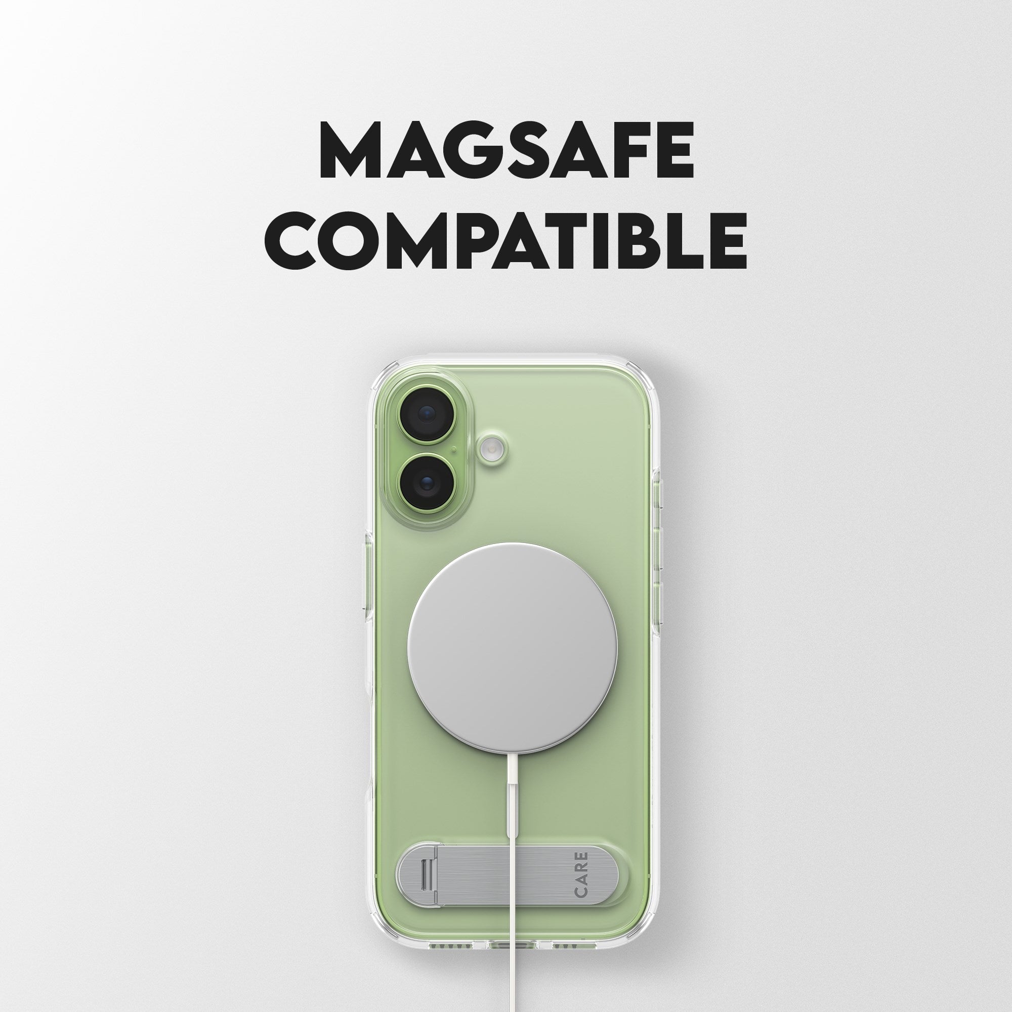 CARE by PanzerGlass® Feature Case Transparent w. Kickstand & MagSafe iPhone 17