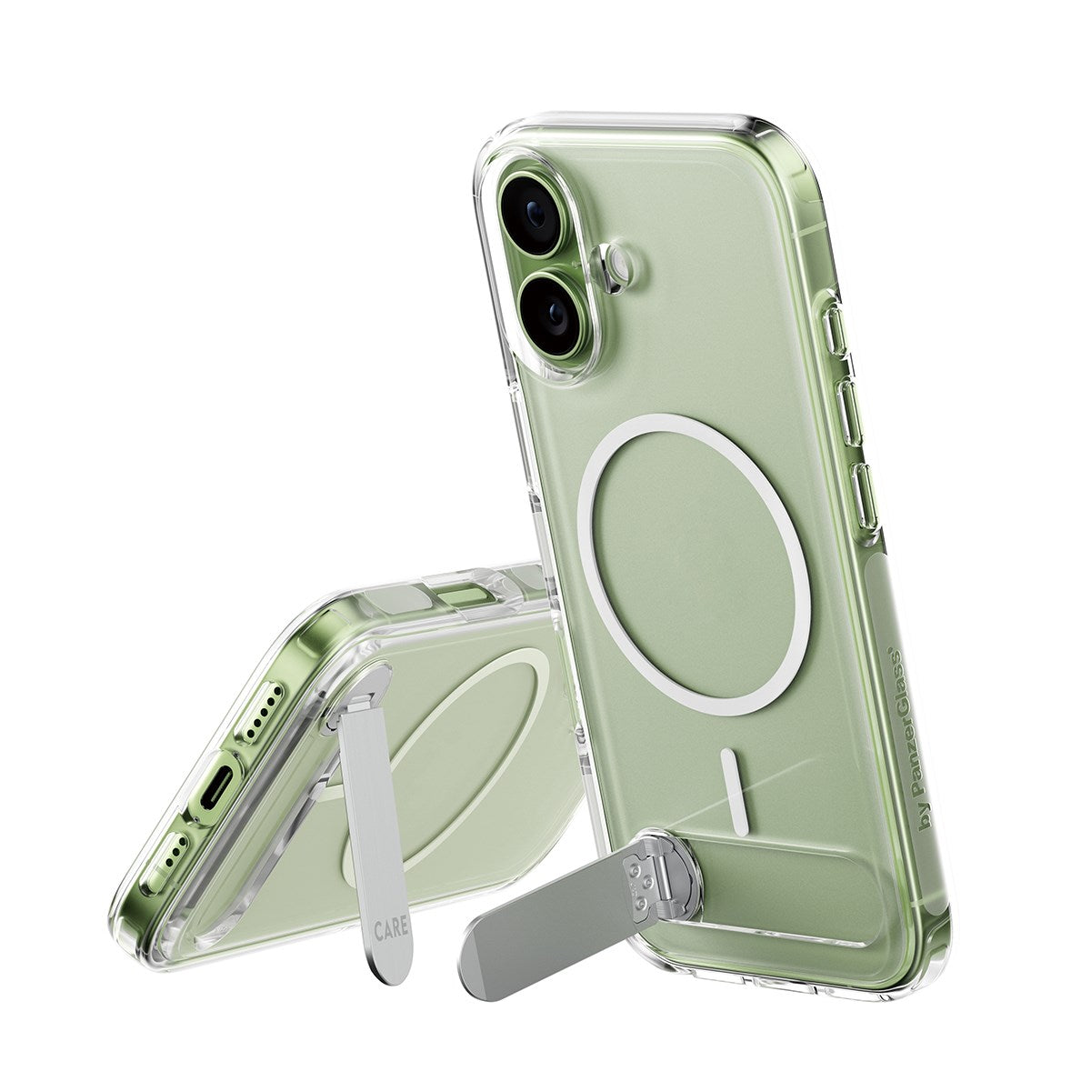 CARE by PanzerGlass® Feature Case Transparent w. Kickstand & MagSafe iPhone 17