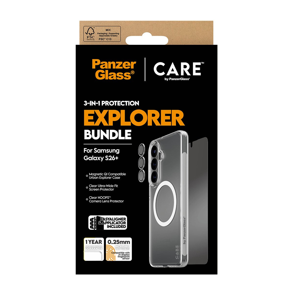 PanzerGlass® | CARE™ by PanzerGlass® 3-in-1 Bundle Samsung Galaxy S26+